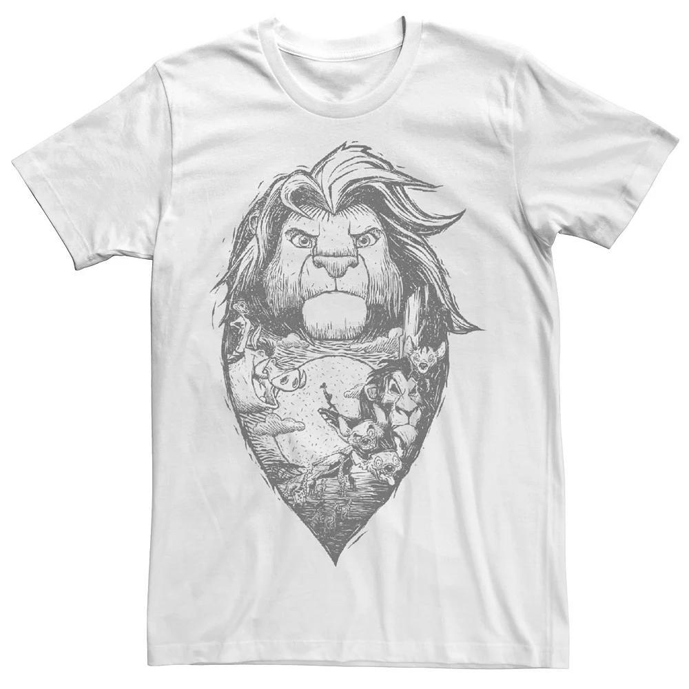 Disney's The Lion King Simba Mane Men's Tee, Size: XL, White Product Image