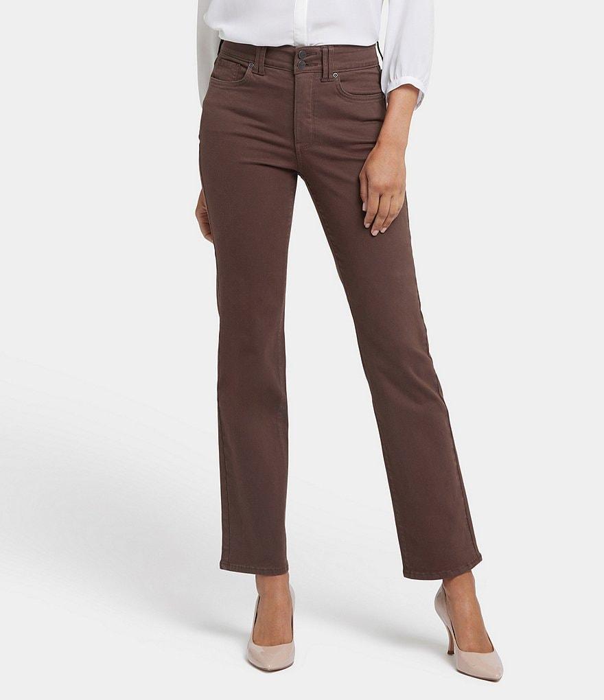 NYDJ Marilyn Straight Leg High-Rise Utility Pocket Jeans Product Image