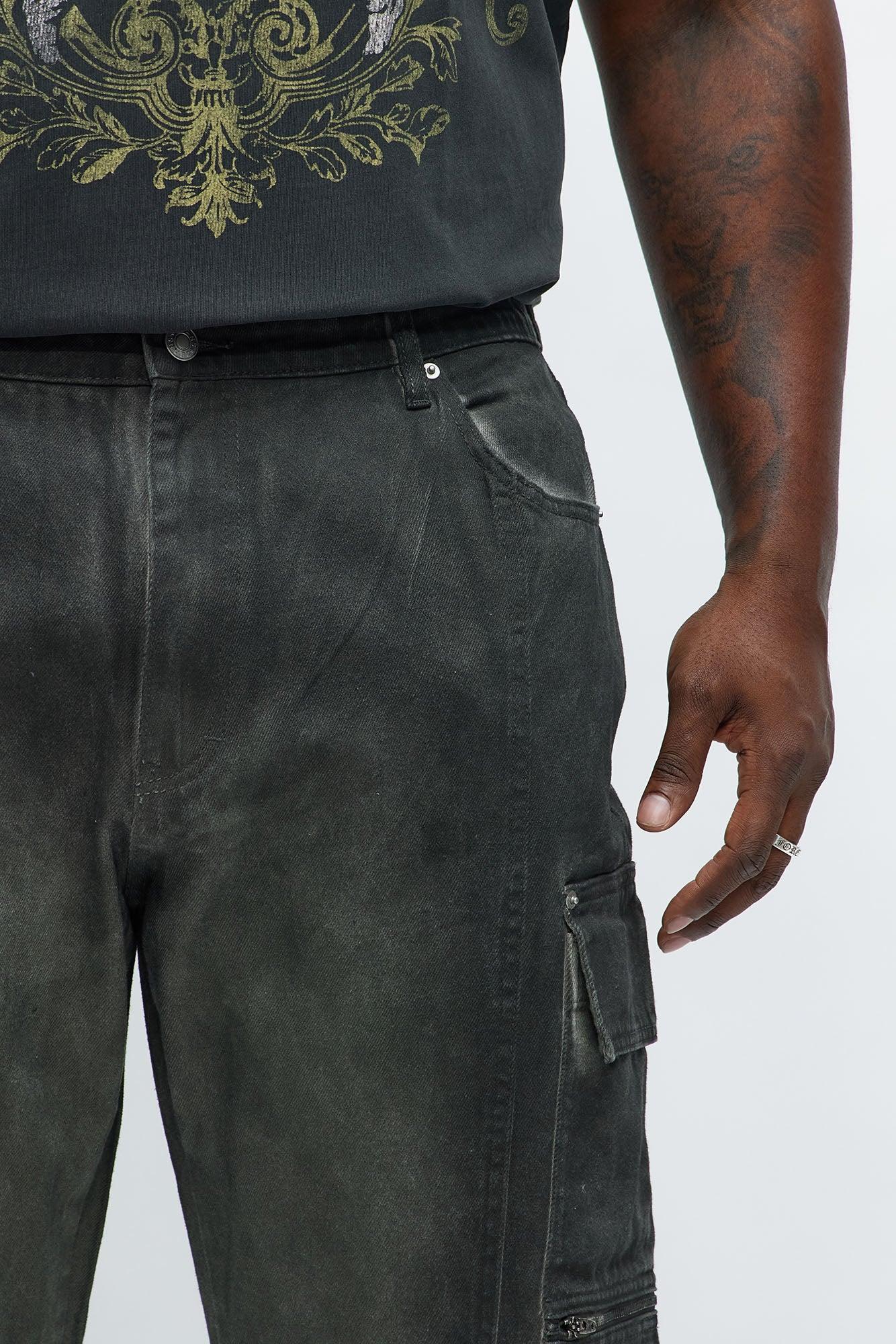 Relaxed Straight Stop Playing Games Jeans - Olive Male Product Image