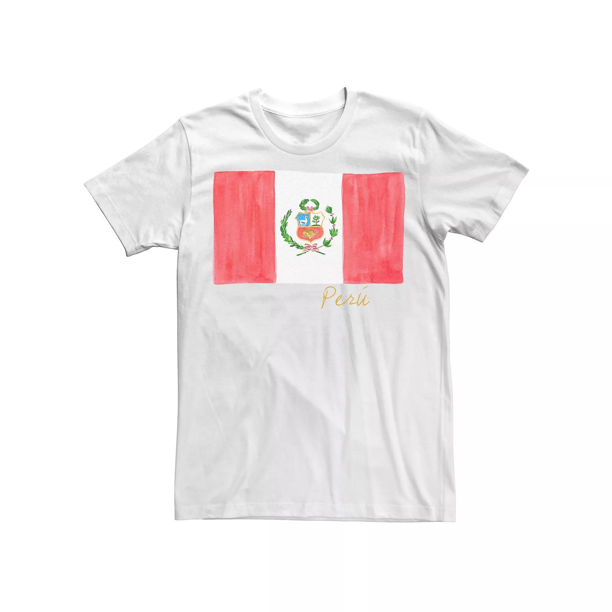 Men's HHM Peru Flag Watercolor Tee,  Product Image