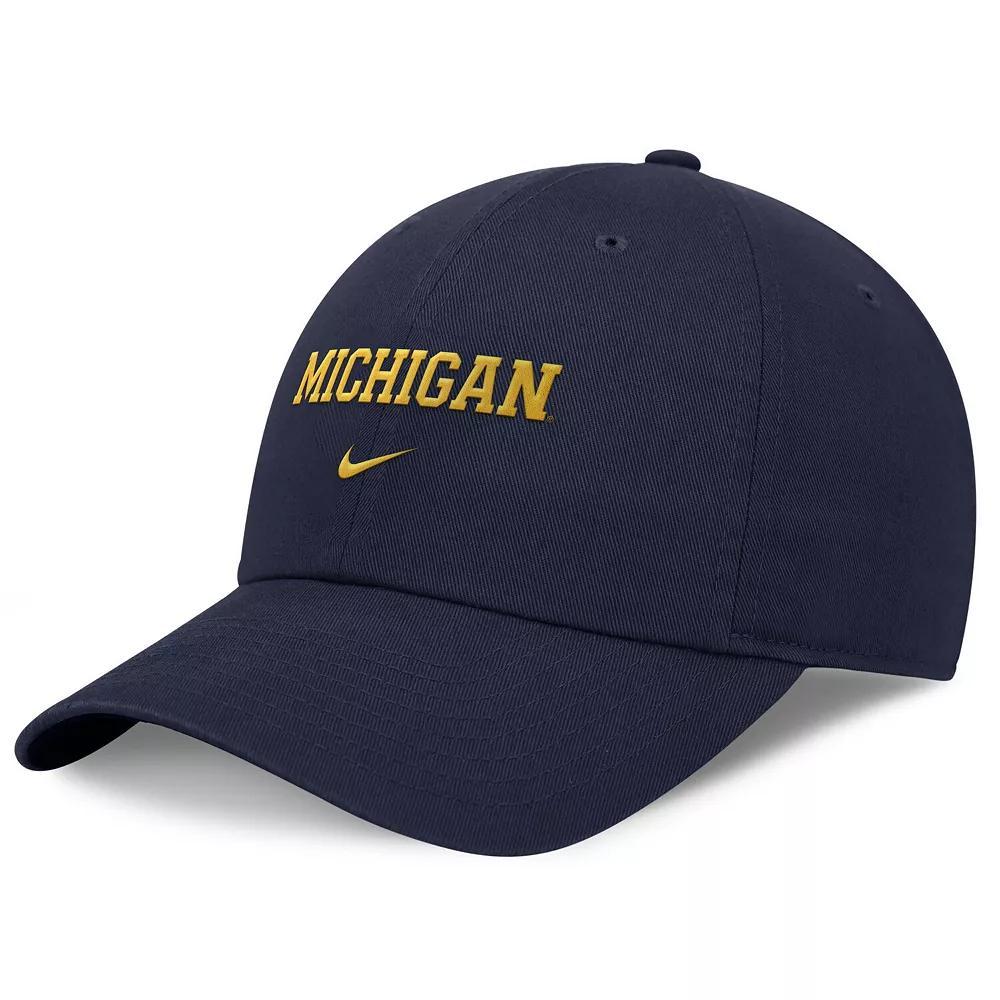 Men's Nike Navy Michigan Wolverines Club Adjustable Hat, Size: Small/Medium, Blue Product Image