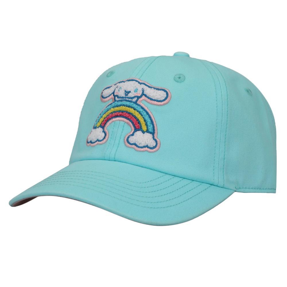 Cinnamoroll Chenille Character Patch Men's Teal Washed Cotton Twill Baseball Cap Product Image