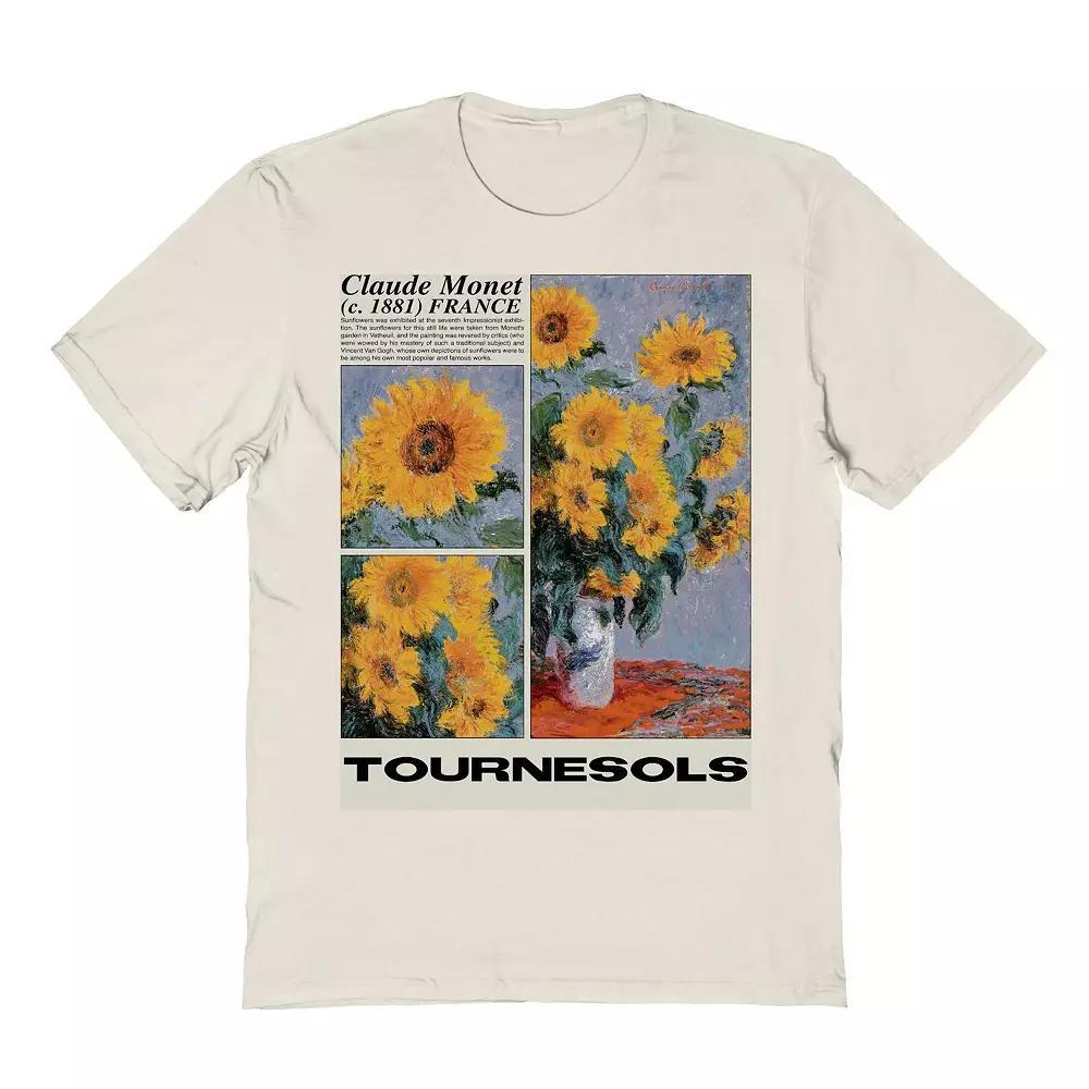 Men's Fine Art - Tournesols Graphic Tee, Size: XL, Beige Khaki Product Image