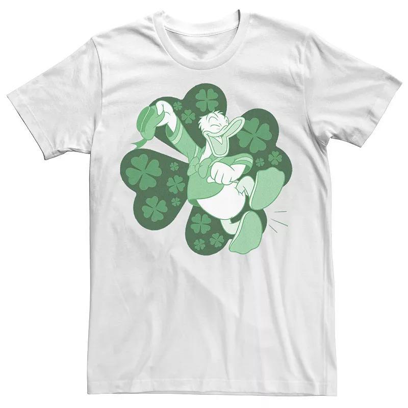 Disney's Mickey And Friends Men's St. Patrick's Day Donald Duck Tee, Size: Small, White Product Image