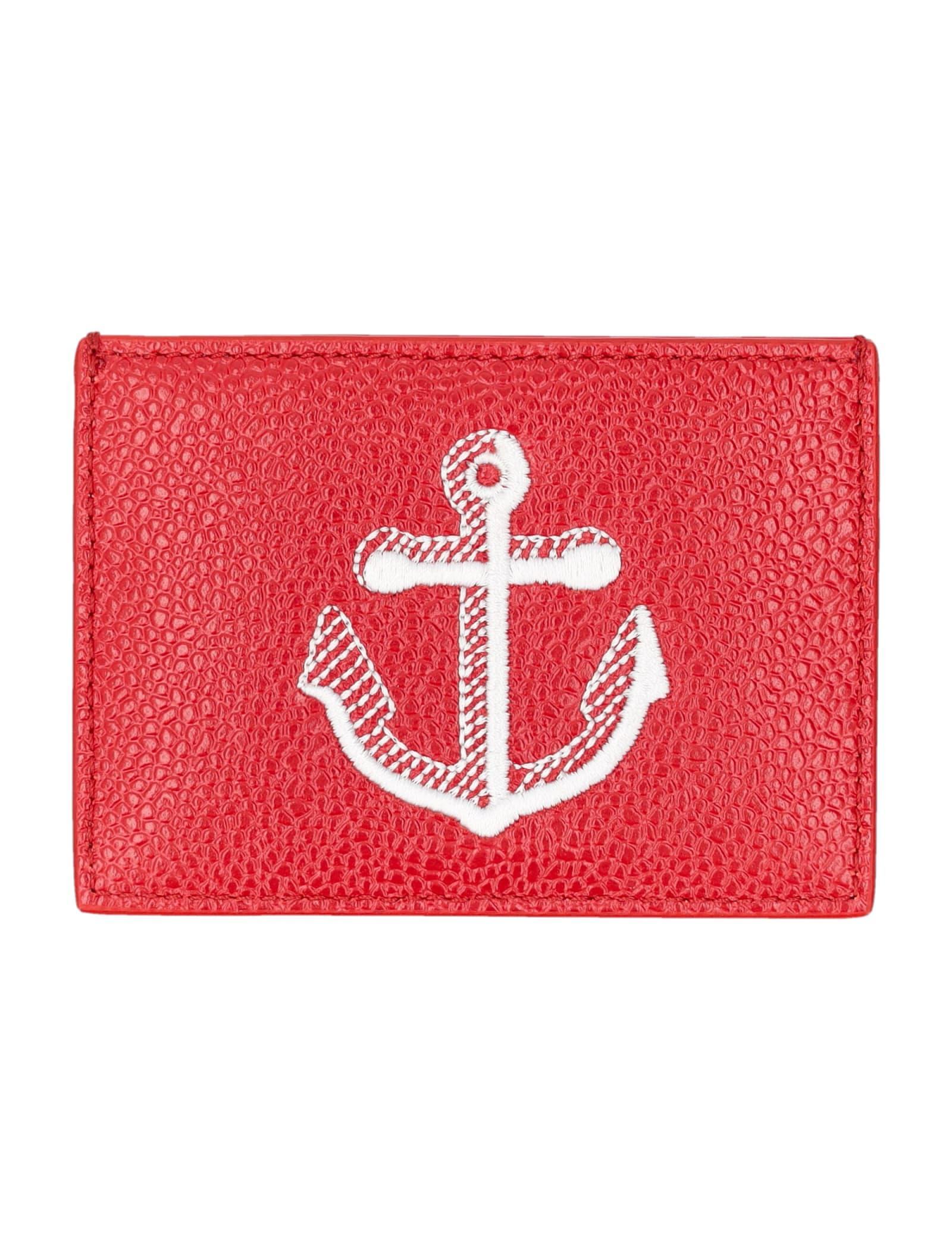 THOM BROWNE Aanchor Card Holder In Red Product Image