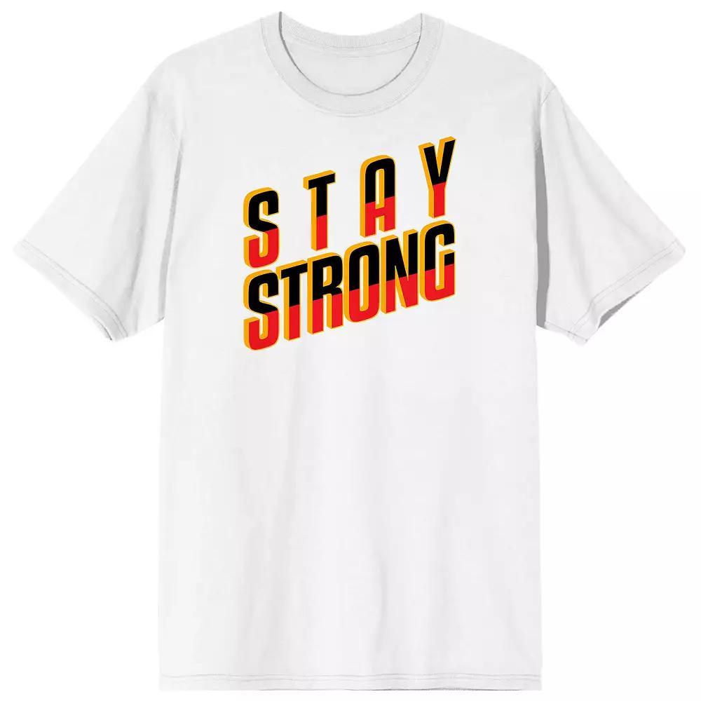 Men's Gym Culture Stay Strong Tee, Size: Medium, White Product Image