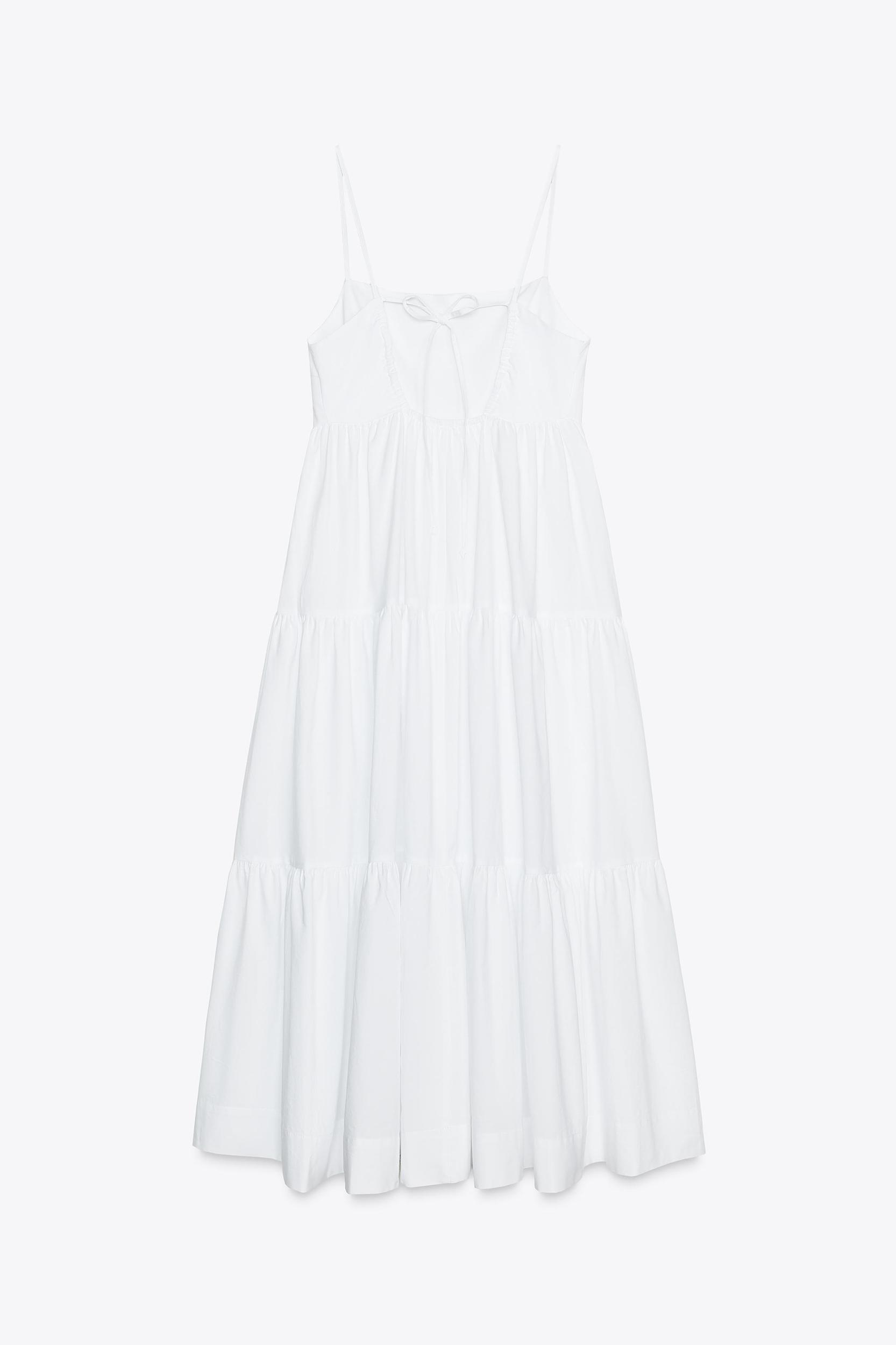 POPLIN PANEL MIDI DRESS Product Image