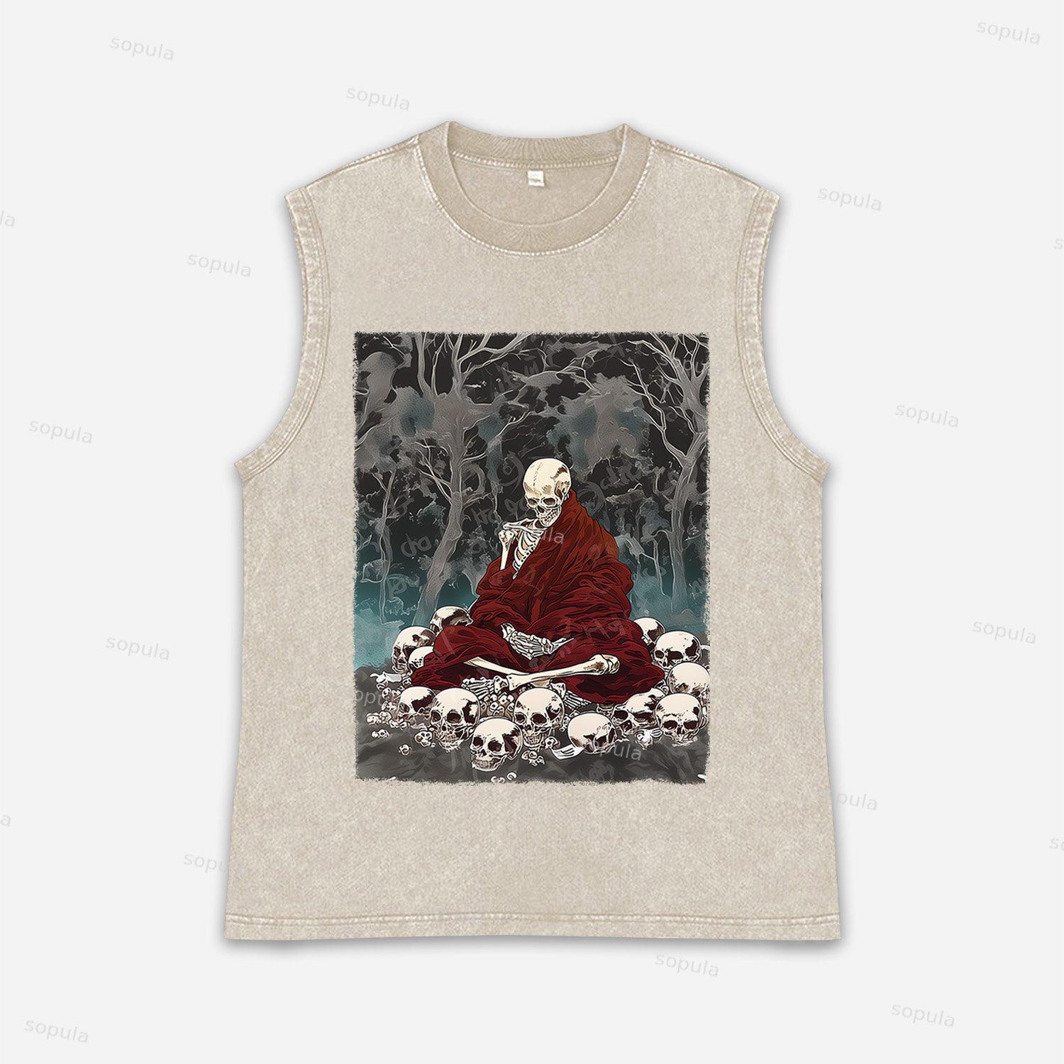 Guardian Of The Skulls Acid Washed Tank Product Image