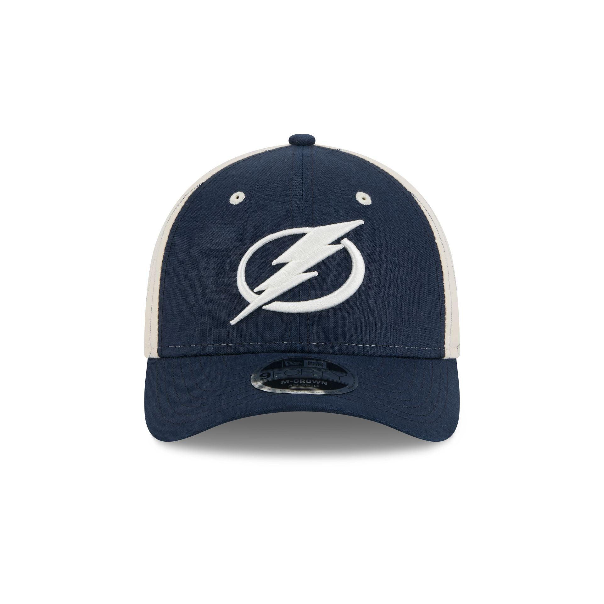 Tampa Bay Lightning Linen 9FORTY M-Crown Snapback Hat Male Product Image