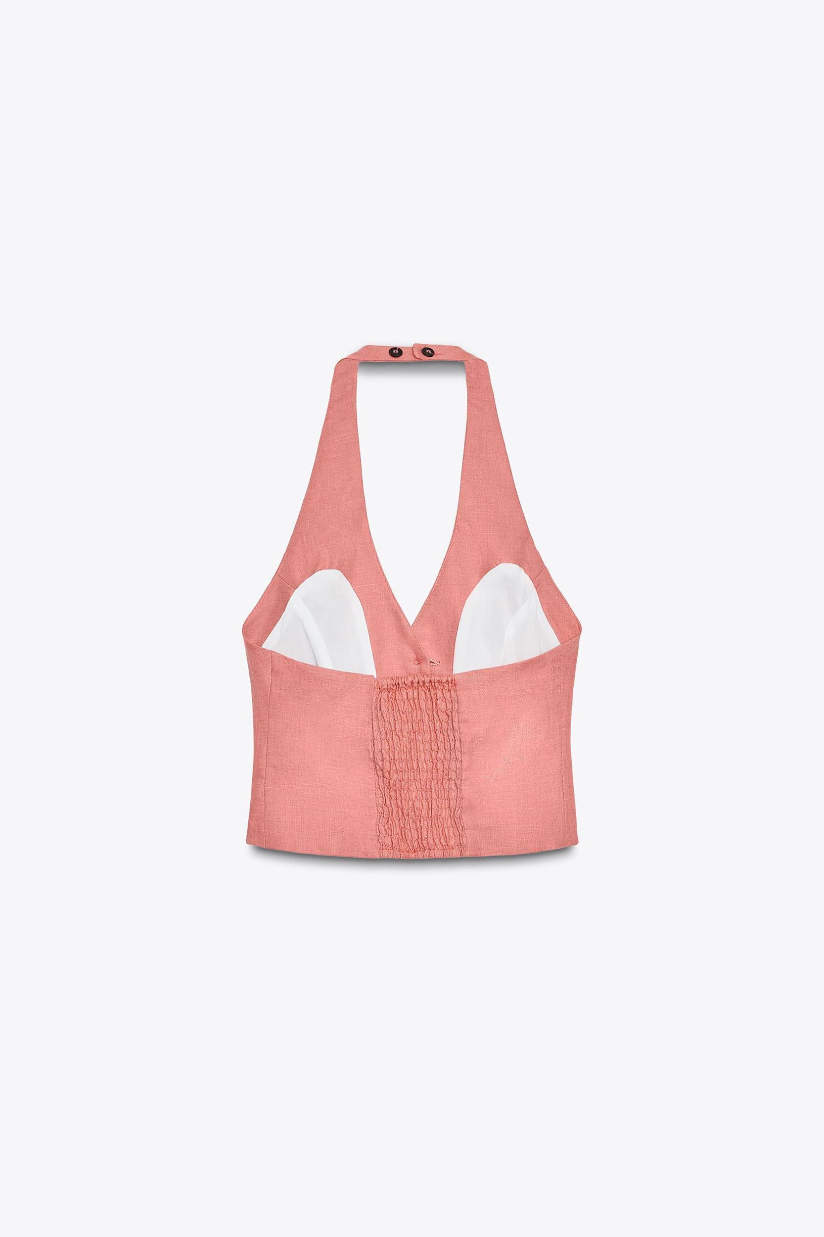 LINEN HALTER TOP Product Image