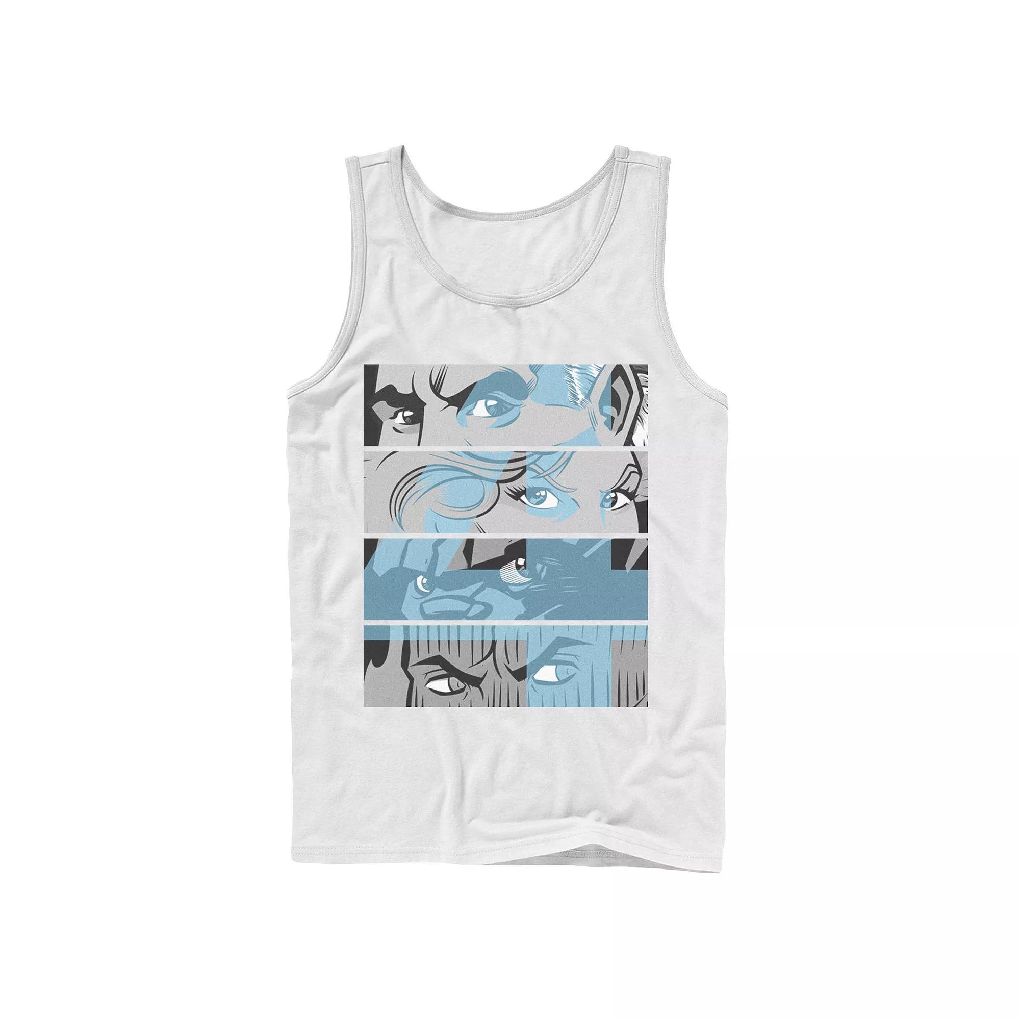 Men's Marvel Fantastic Four Group Shot Eyes Panel Tank Top,  Product Image