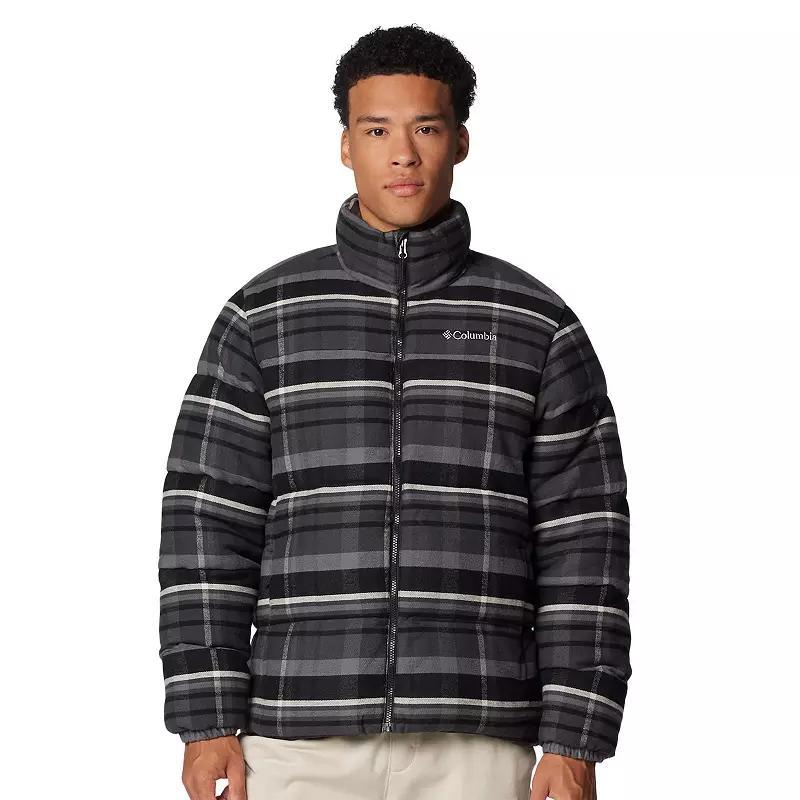 Mens Columbia Plaid Mockneck Puffer Jacket Product Image