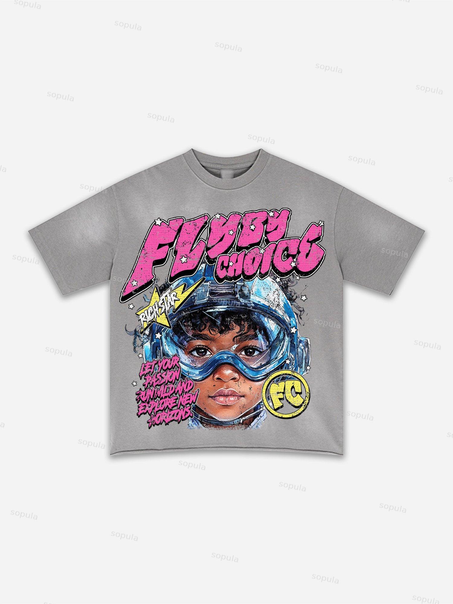 Fly By Choice Graphic Washed T-shirt Product Image