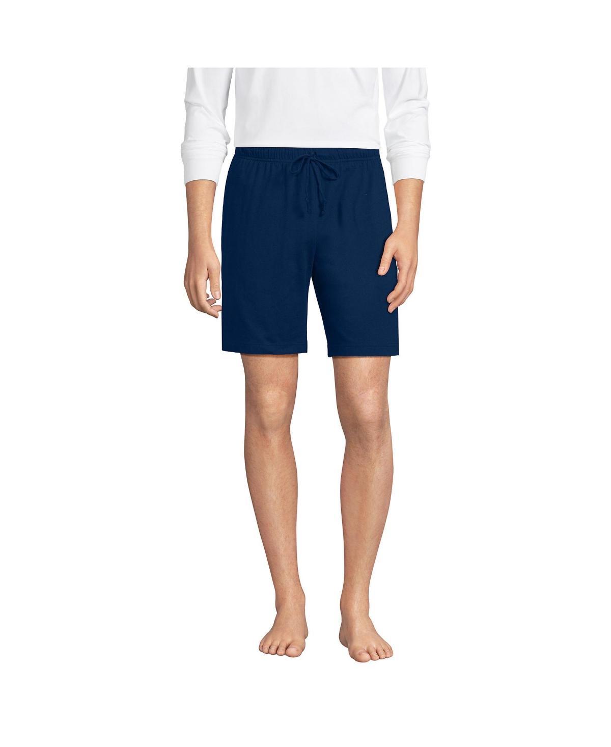 Men's Lands' End Knit Jersey Pajama Shorts, Size: XL, Pale Grey Blue Product Image