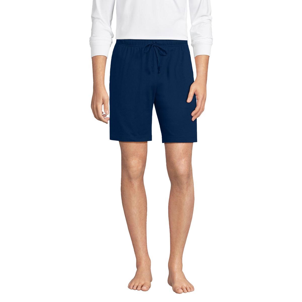 Men's Lands' End Knit Jersey Pajama Shorts, Size: XL, Pale Grey Blue Product Image