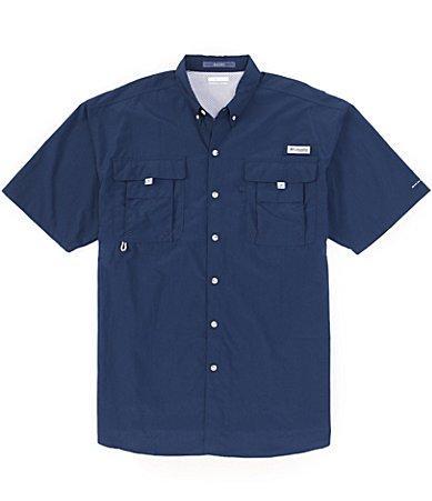 Columbia PFG Bahama II Relaxed Fit Solid Short Sleeve Woven Shirt Product Image