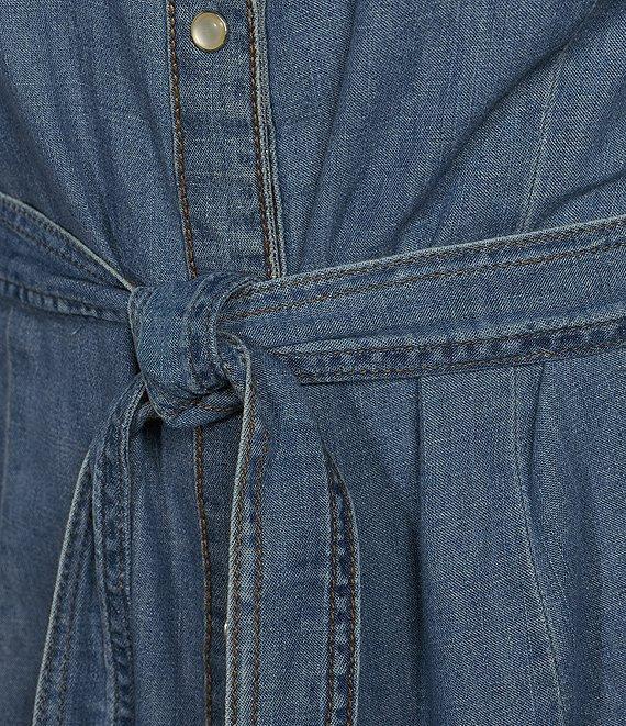 Wrangler® Long Sleeve Denim Western Shirtdress Product Image