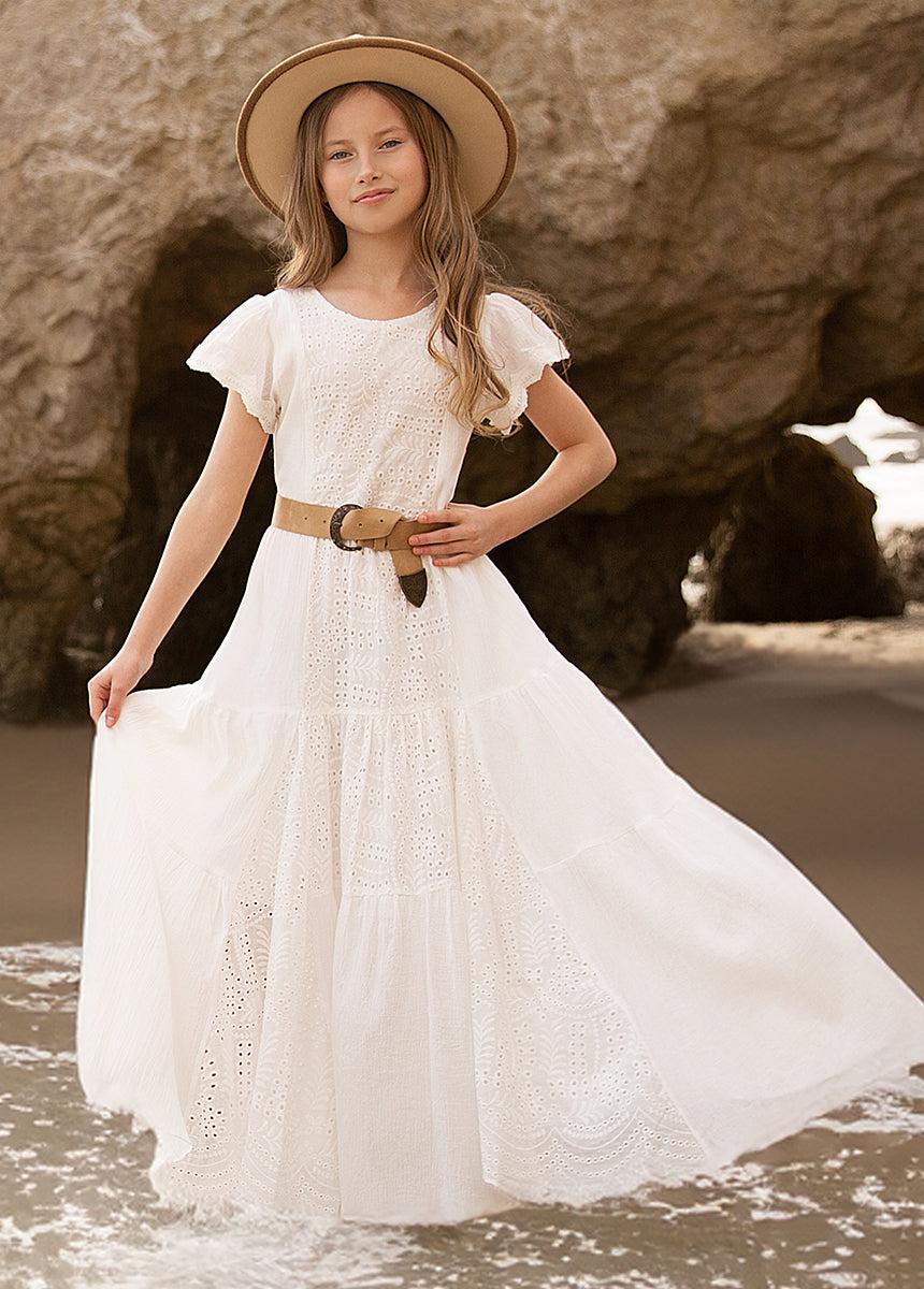 Yanet Dress in White Girls Product Image