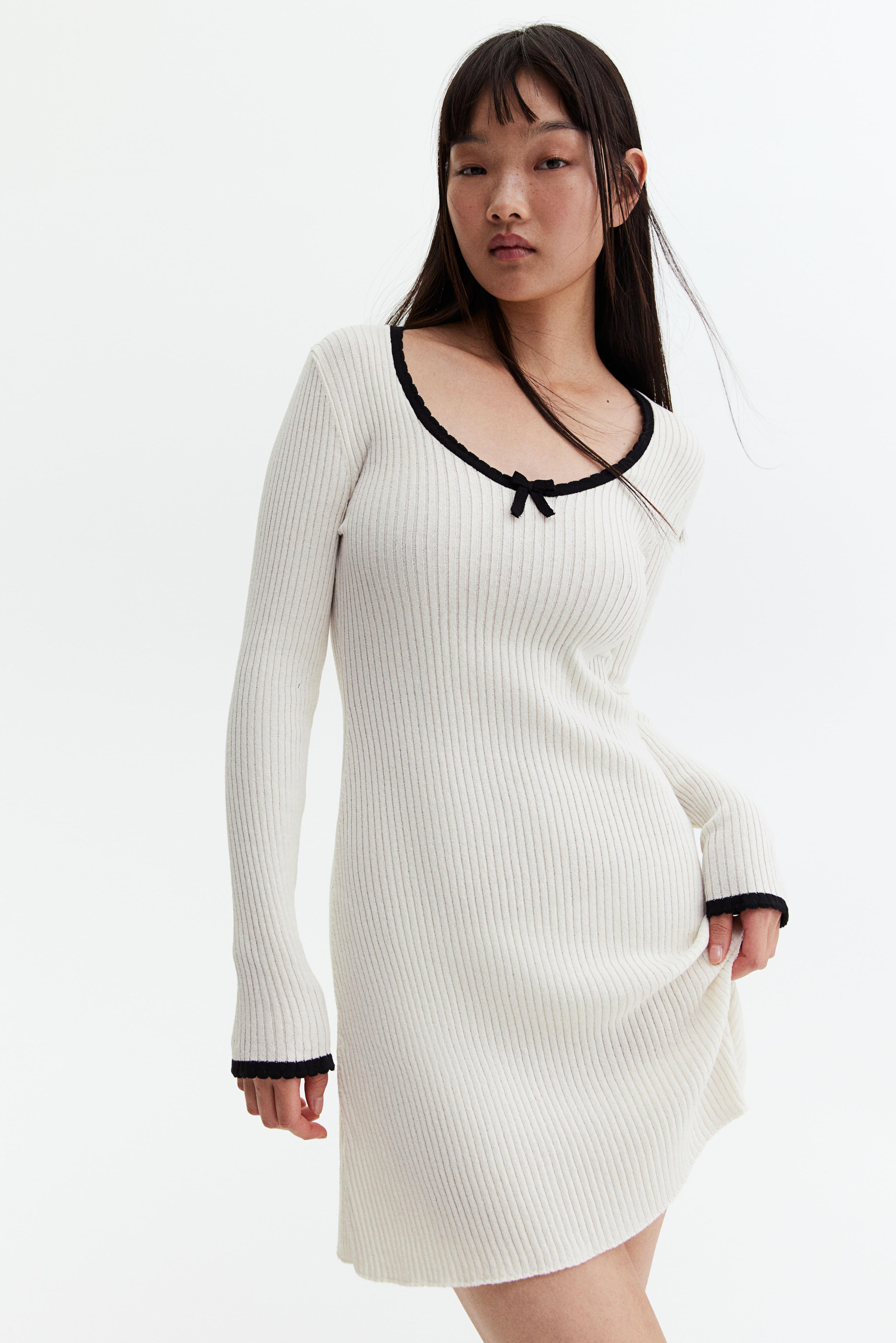 Rib-Knit Bodycon Dress Product Image