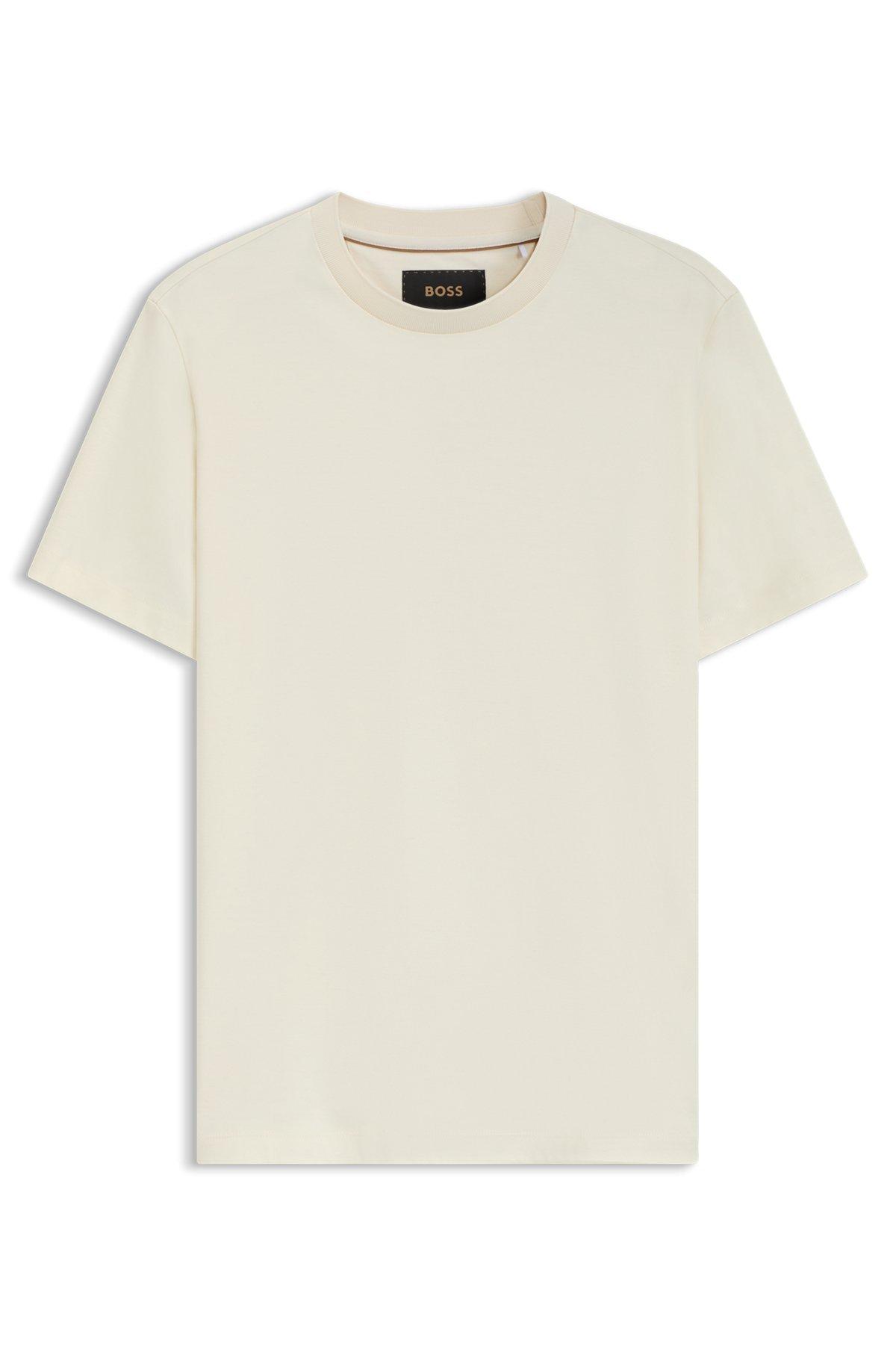 BOSS - Regular-fit T-shirt in mercerized cotton - White Product Image