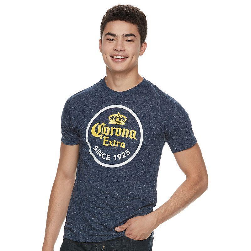 Men's Corona Logo Tee, Size: Small, Navy Grey Product Image
