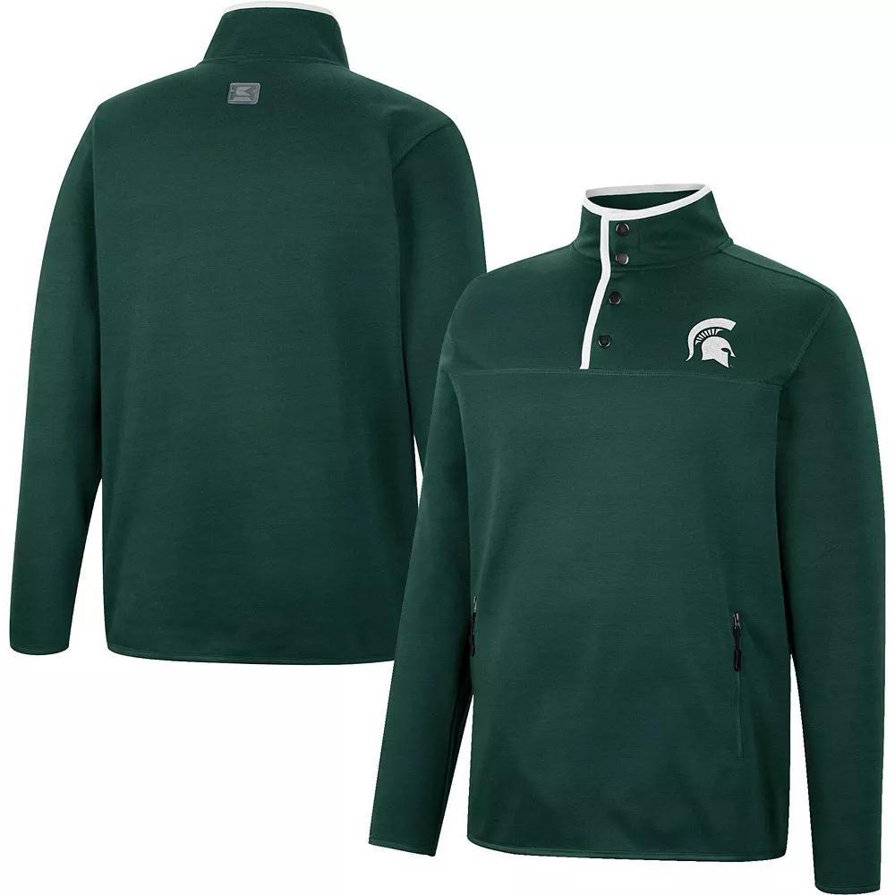Men's Colosseum Green Michigan State Spartans Rebound Quarter-Snap Jacket,  Product Image