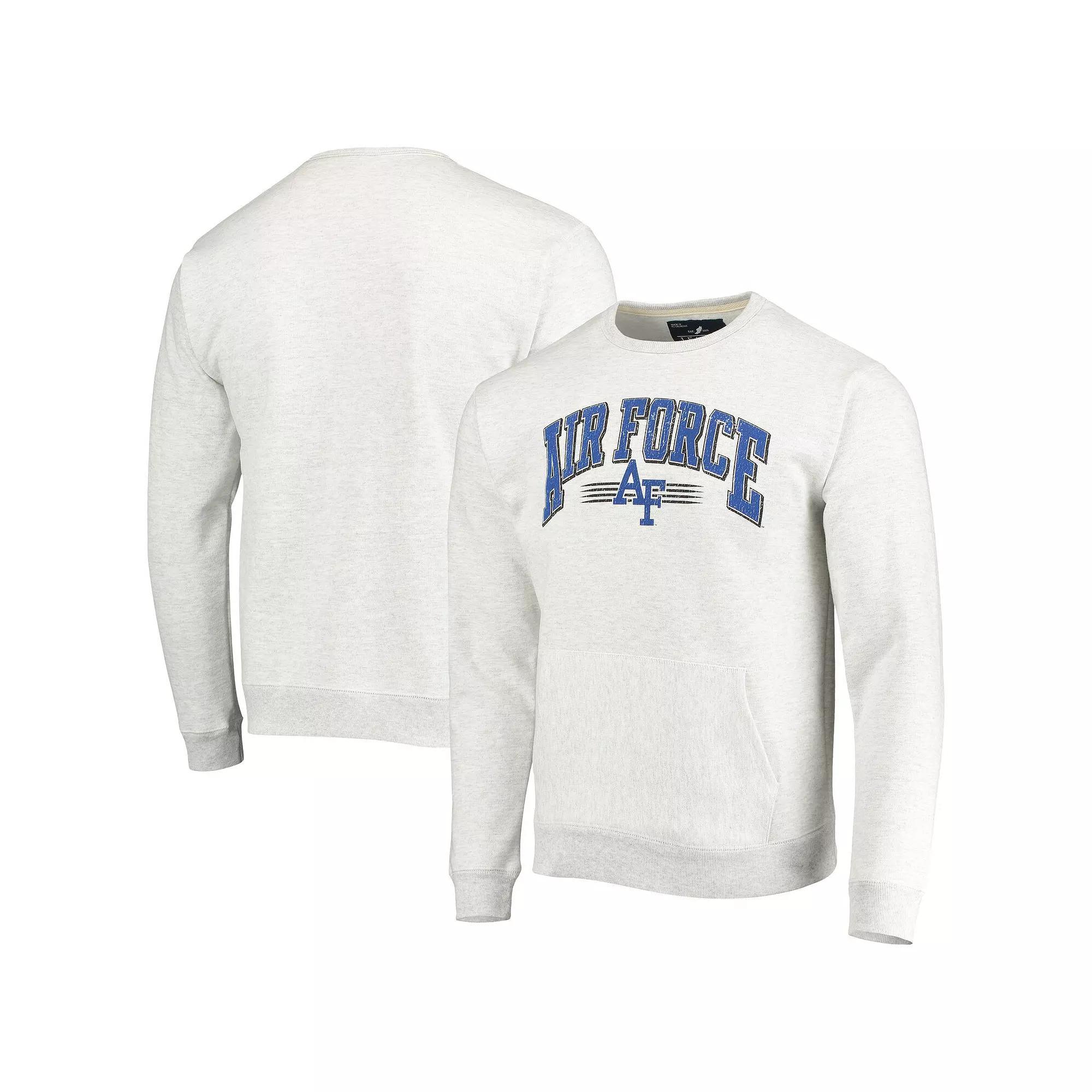 Men's League Collegiate Wear Heathered Gray Air Force Falcons Upperclassman Pocket Pullover Sweatshirt, Size: Medium, Afa Grey Product Image