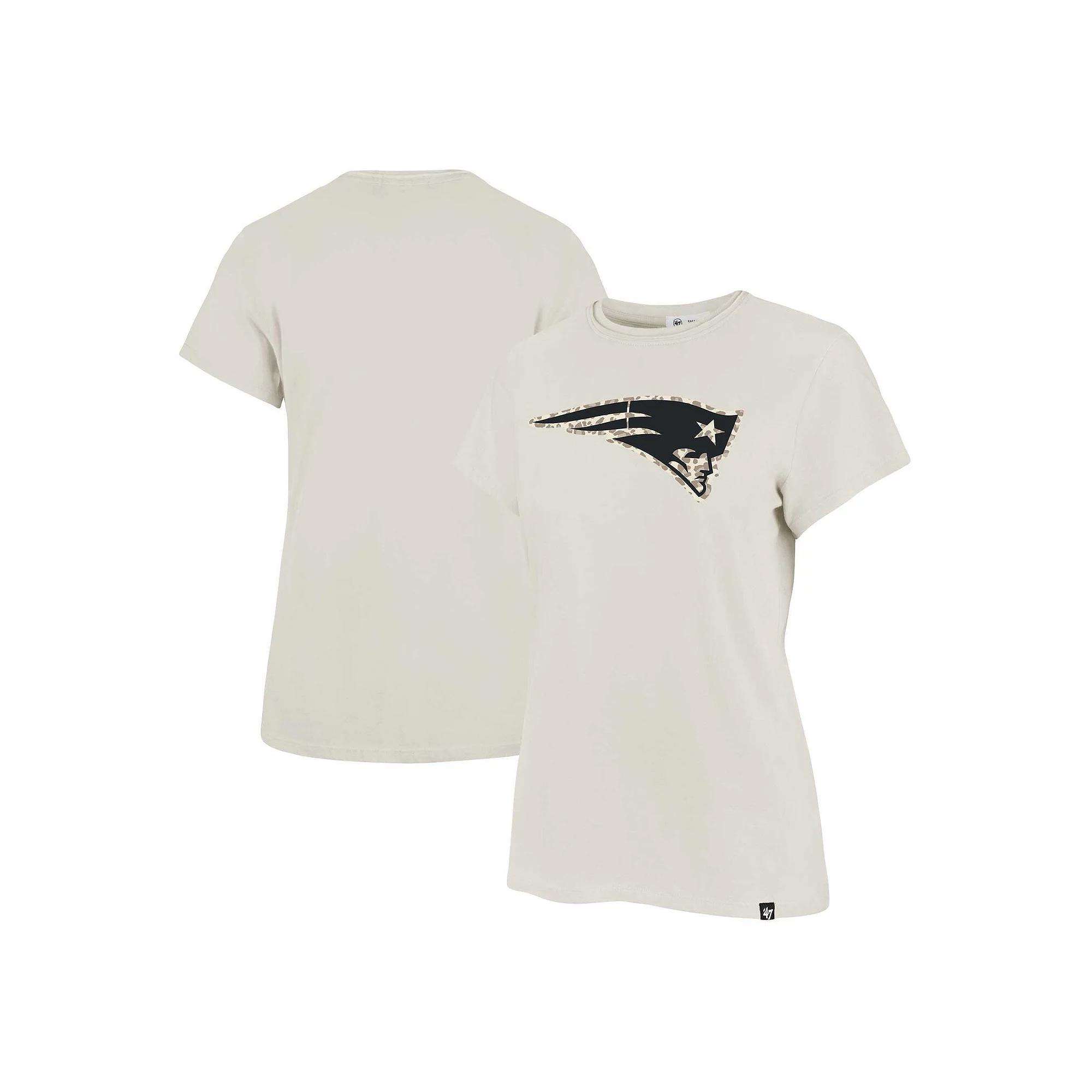 Women's '47 Cream New England Patriots Panthera Frankie T-Shirt, Size: Small, Beige Product Image