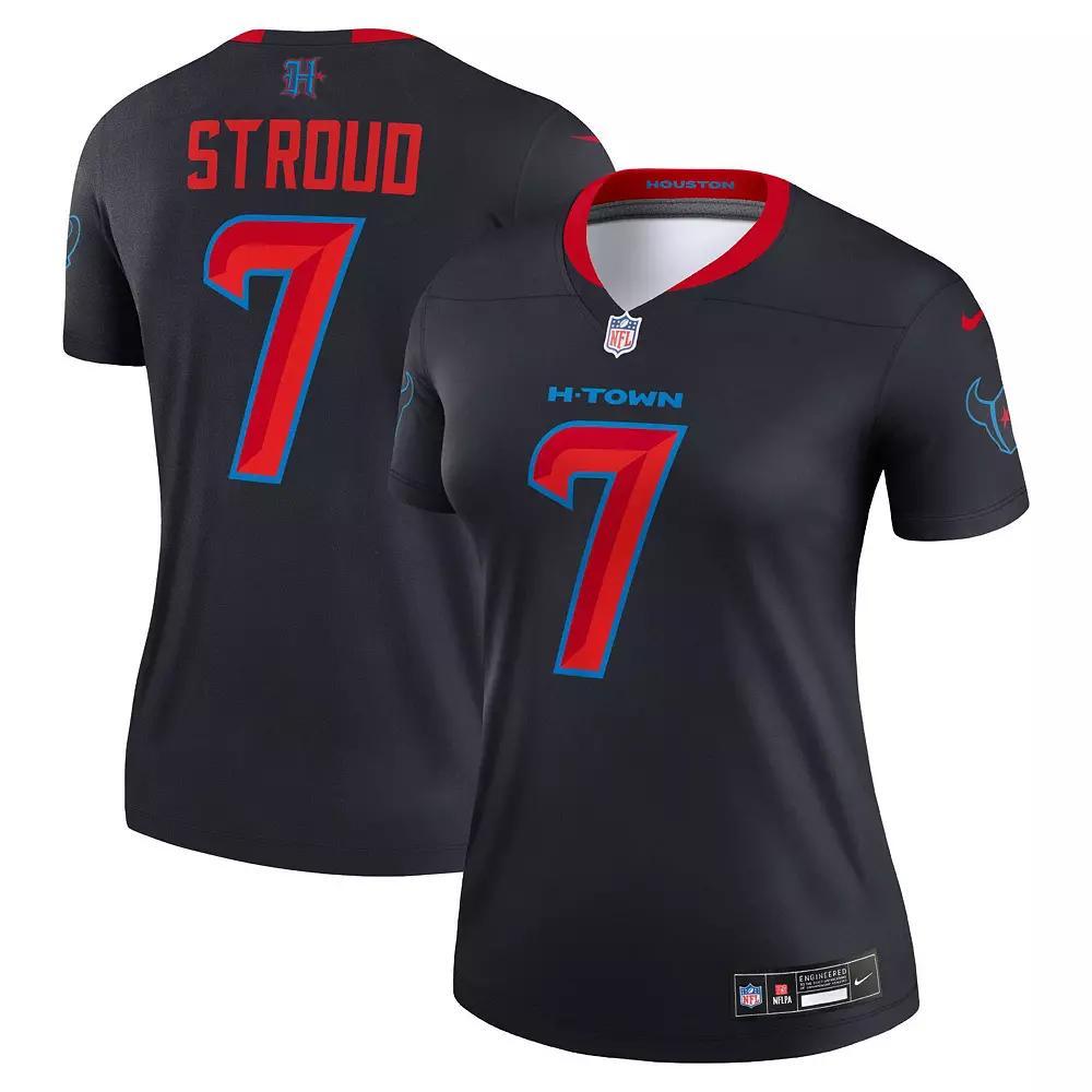Women's Nike C.J. Stroud Navy Houston Texans Alternate Legend Player Performance Top,  Product Image