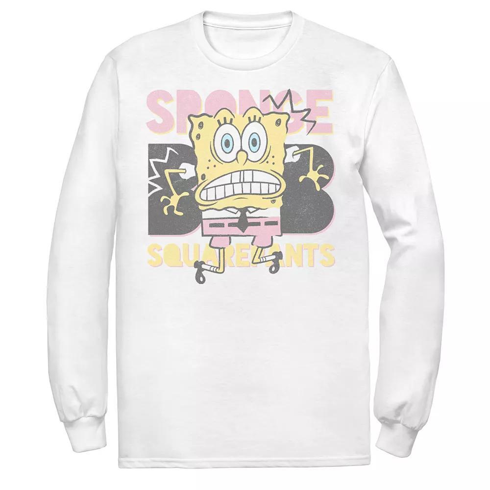 Men's SpongeBob SquarePants Scared Sponge Tee, Size: XL, White Product Image