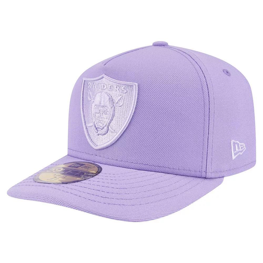 Men's New Era Light Purple Las Vegas Raiders Color Pack A-Frame 59FIFTY Fitted Hat, Size: 7 5/8, Lvr Lt Pur Product Image