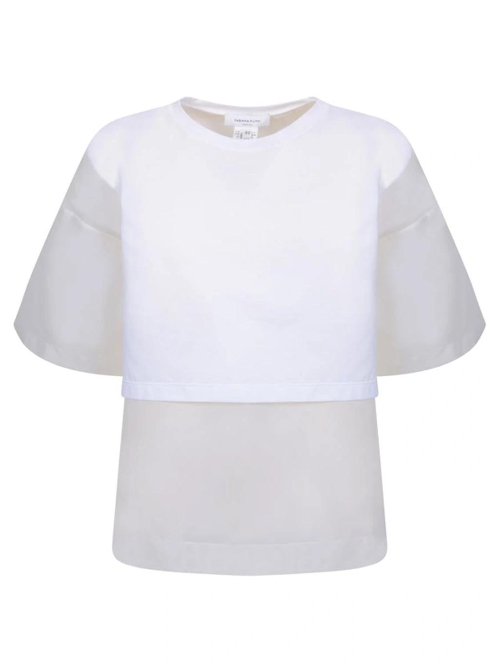 FABIANA FILIPPI White Cotton Jersey T-shirt Product Image