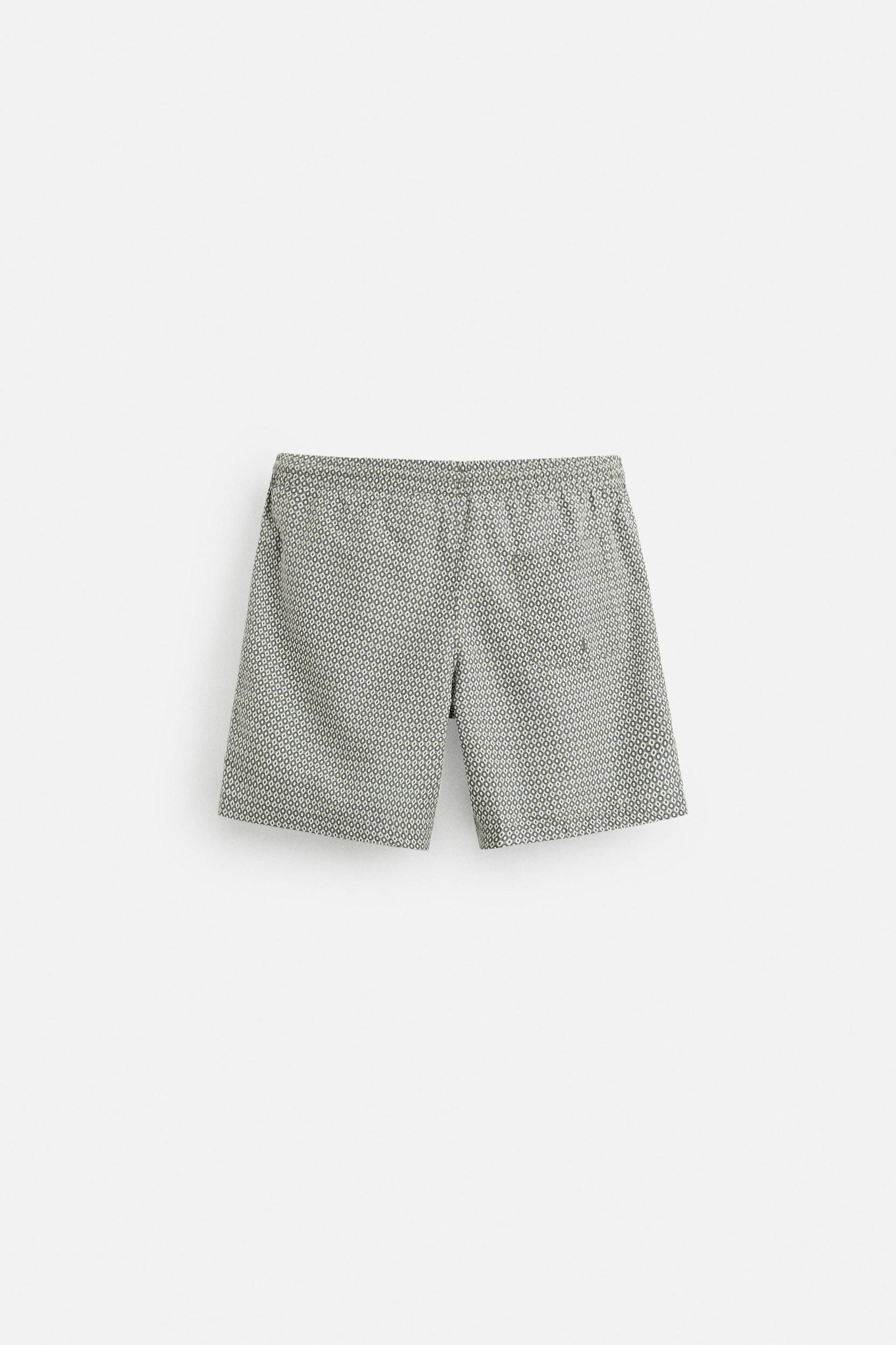 GEOMETRIC PRINT MID-LENGTH SWIMSUIT Product Image