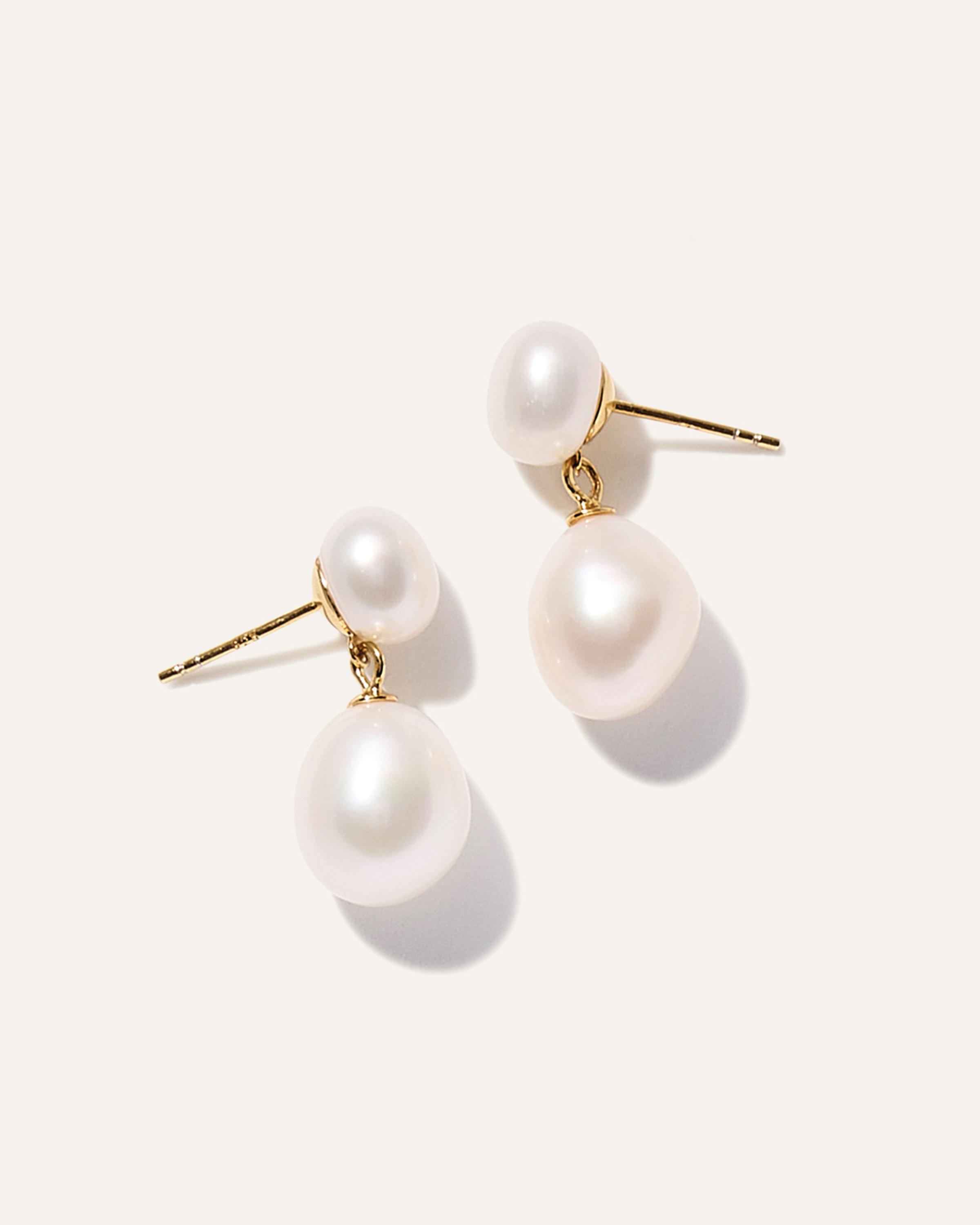 Freshwater Cultured Pearl Bold Drop Earrings Product Image