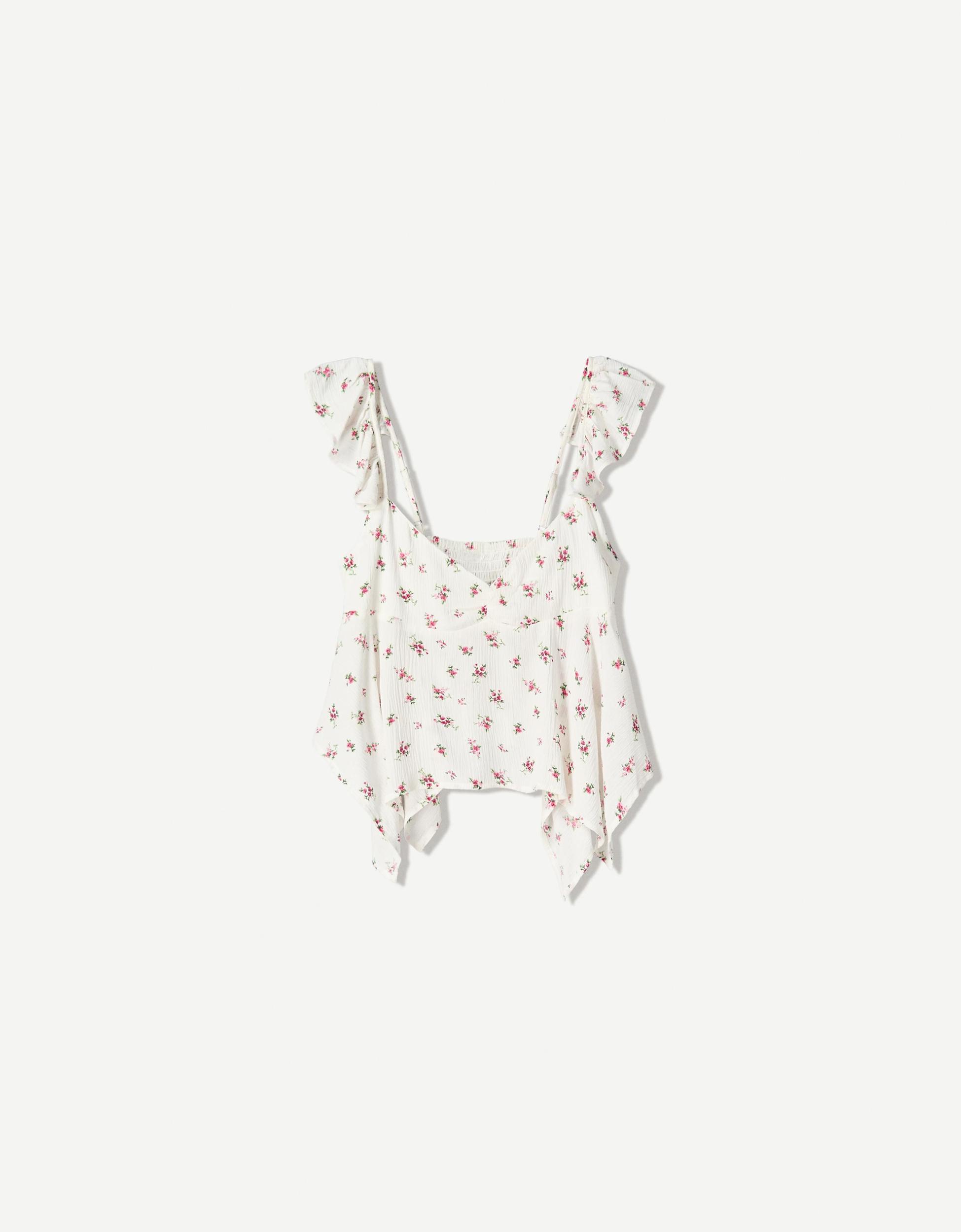 Textured printed blouse Product Image