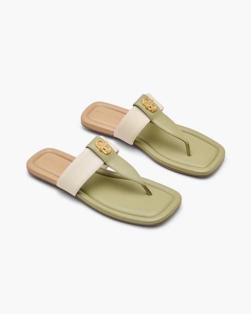 The Colorblock Dual T-Strap Sandal Product Image