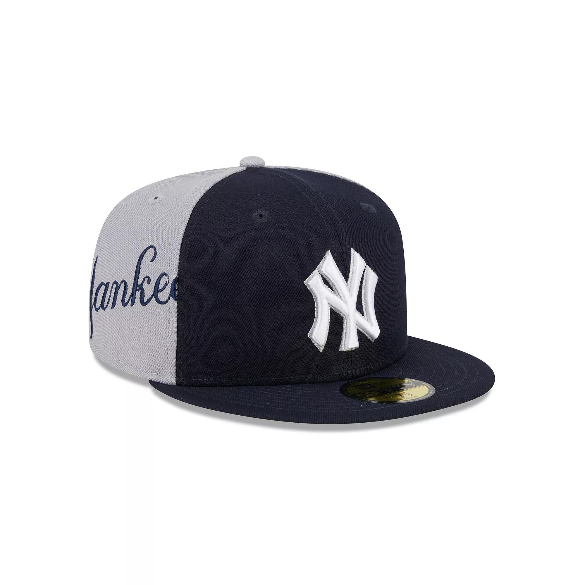 Men's New Era Navy/Gray New York Yankees Gameday Sideswipe 59FIFTY Fitted Hat, Size: 7, Blue Product Image