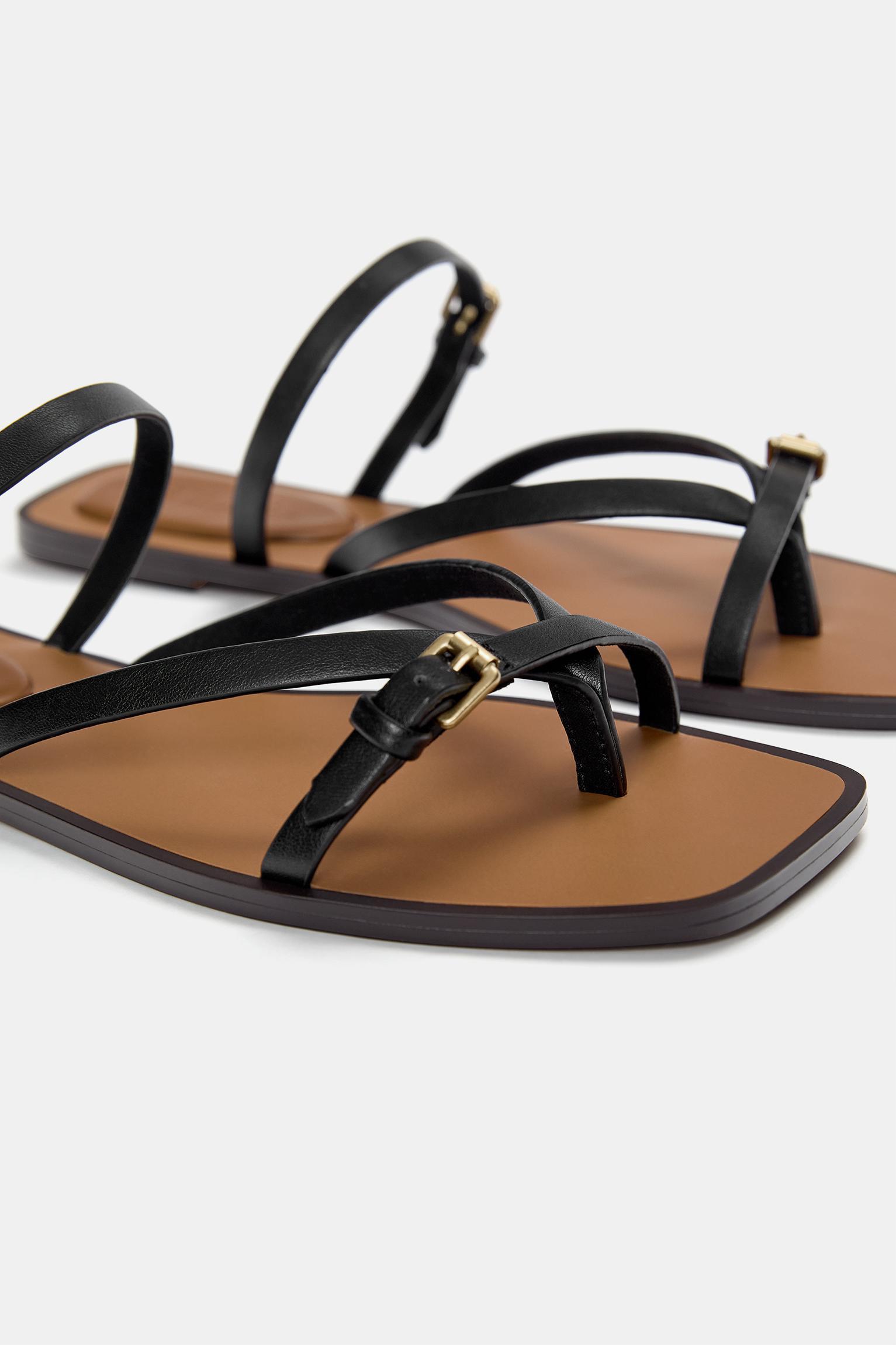 Flat sandals with straps Product Image