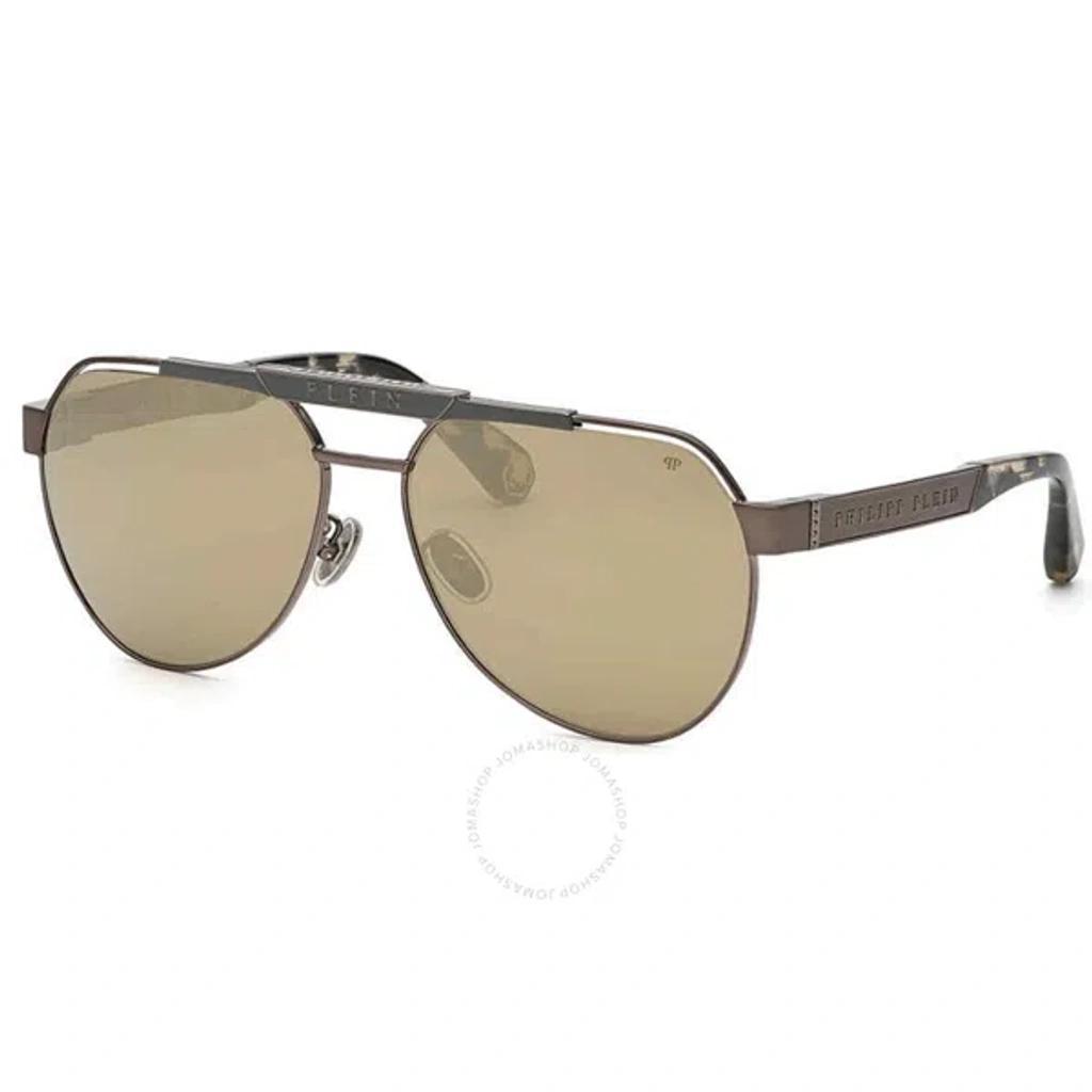 PHILIPP PLEIN Gray Acetate Sunglasses In Neutral Product Image