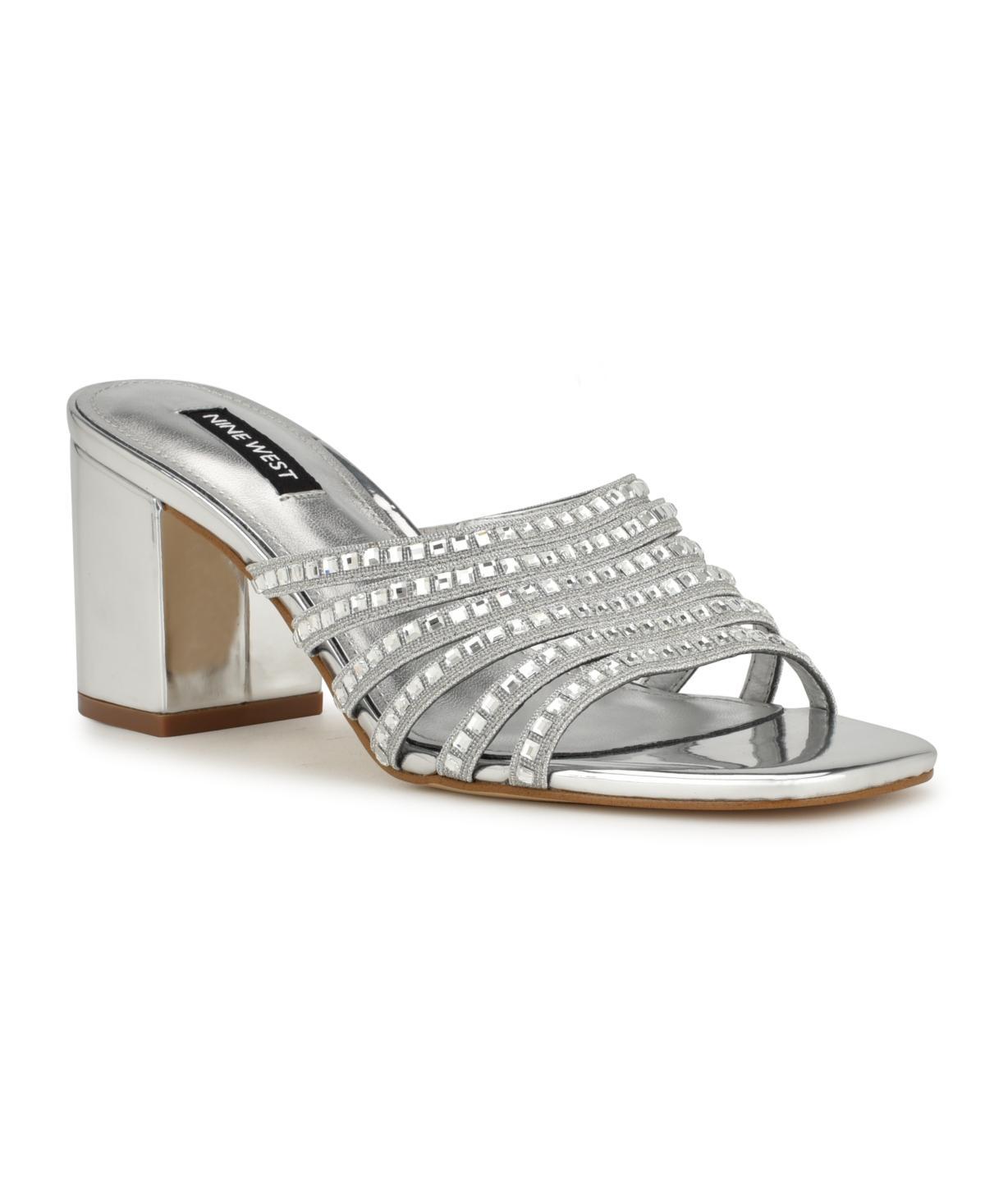 Nine West Womens Frisky Slip-On Embellished Dress Sandals Product Image