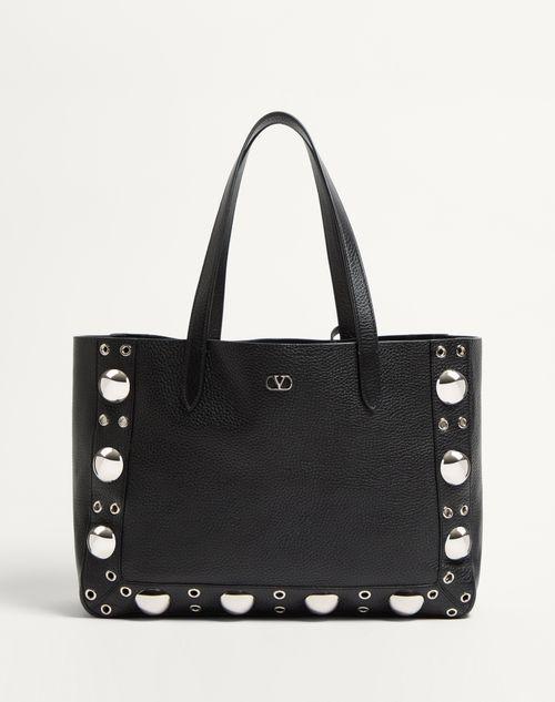 VALENTINO GARAVANI NELLCÔTE MEDIUM SHOPPING BAG IN GRAINY CALFSKIN Product Image