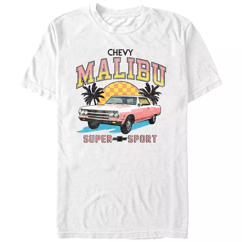 Men's Chevy Malibu Super Sport Graphic Tee, Size: Small, White Product Image