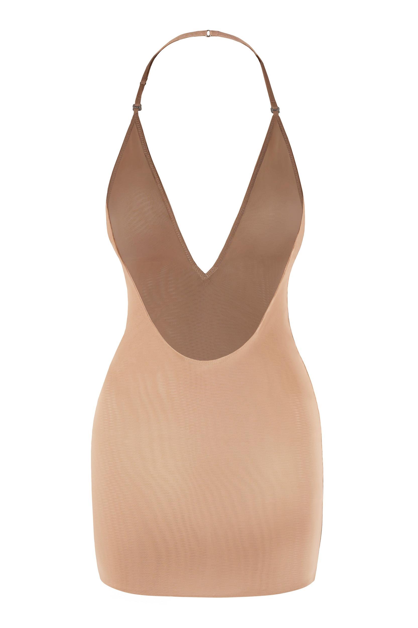 Intimates Soft Mesh Multiway Mini Dress in Warm Peach Product Image