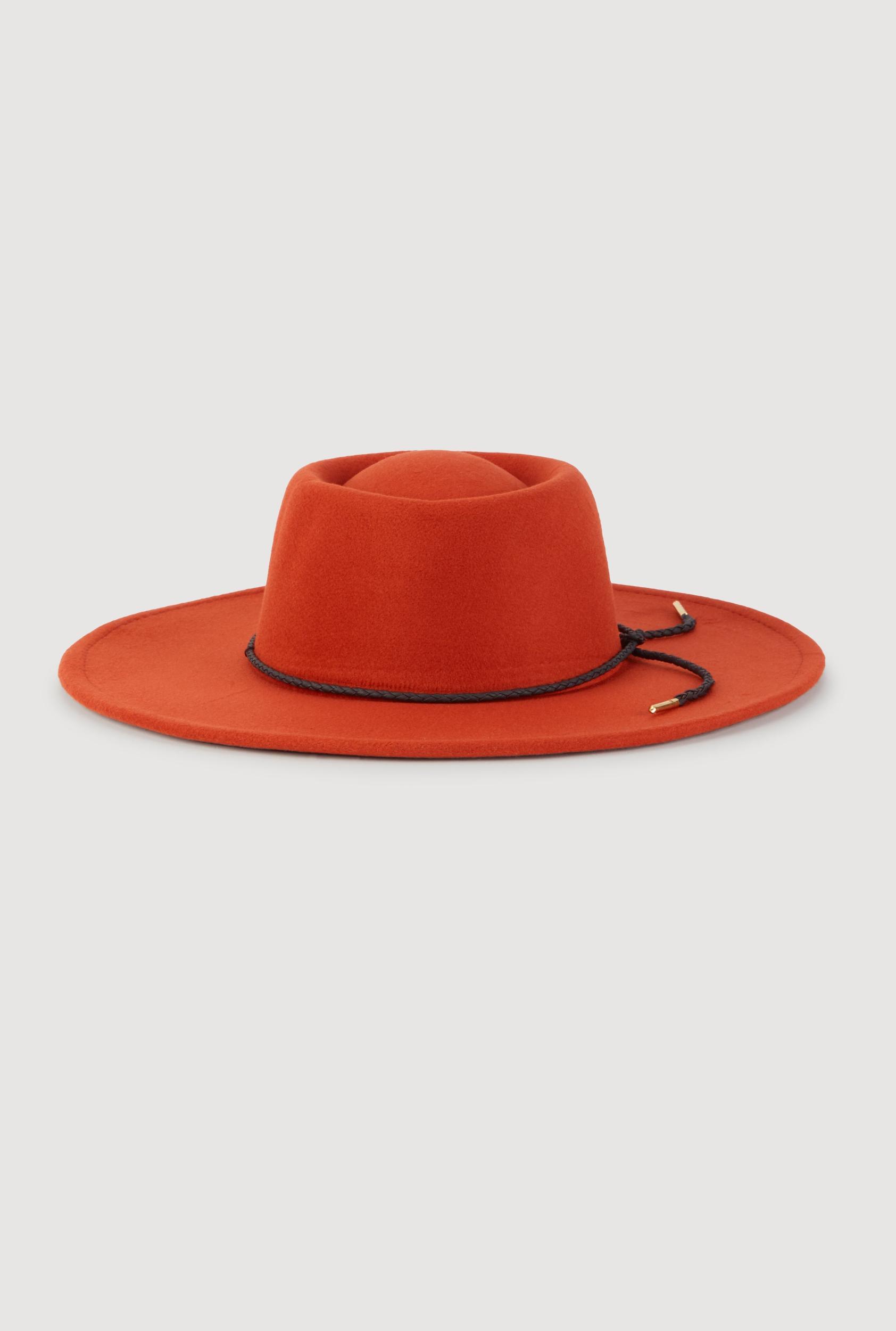 Faux Suede Braided Cord Detail Panama Hat Female Product Image