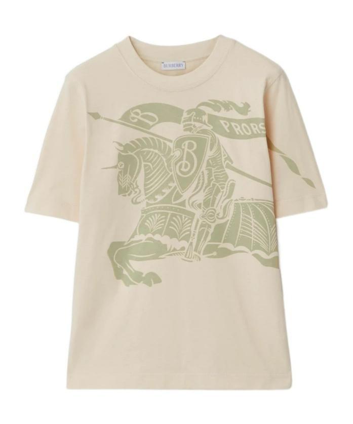 BURBERRY Ekd Cotton T-shirt In Soap Product Image