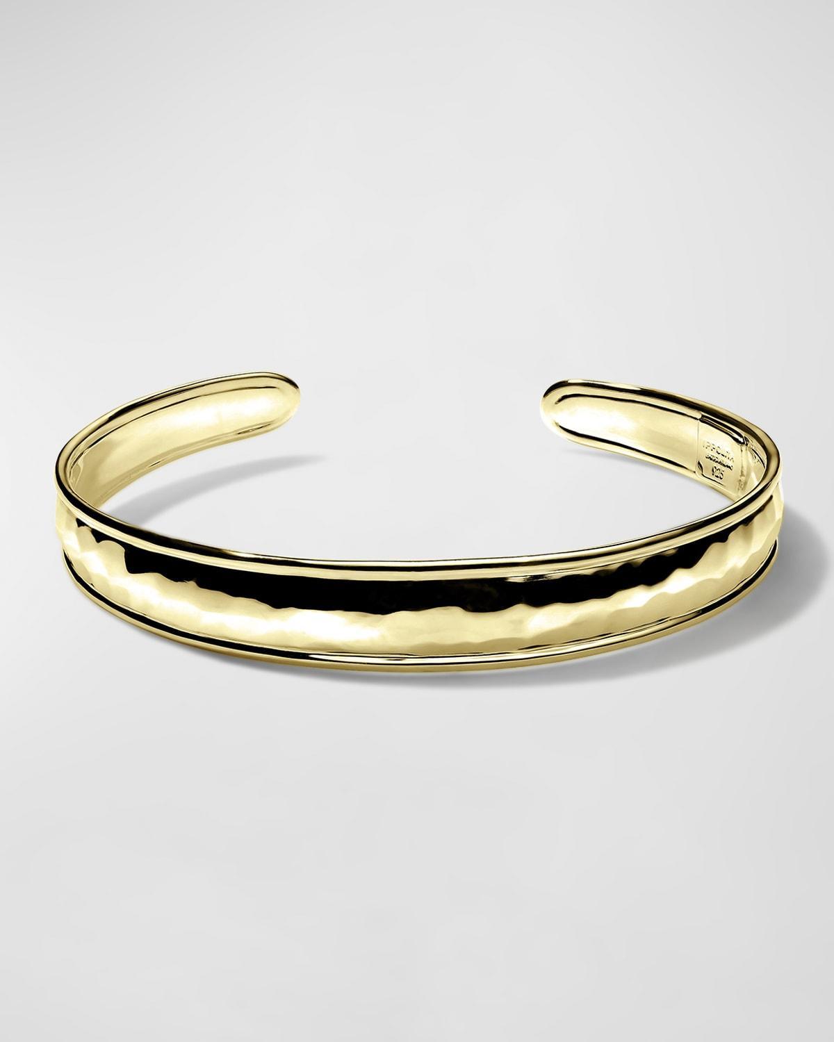 Womens Goddess 18K Yellow Gold Thin Tapered Cuff Product Image