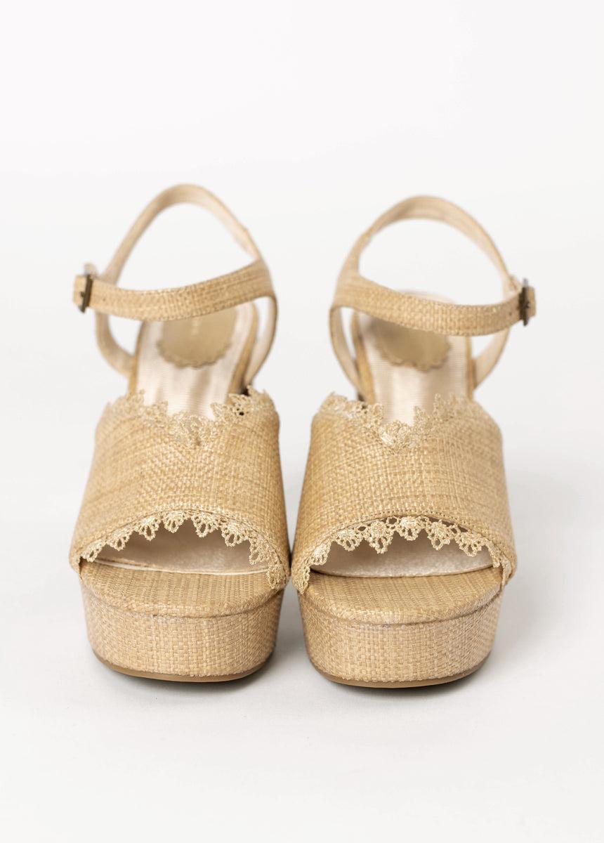 Valentine Platforms in Raffia Product Image