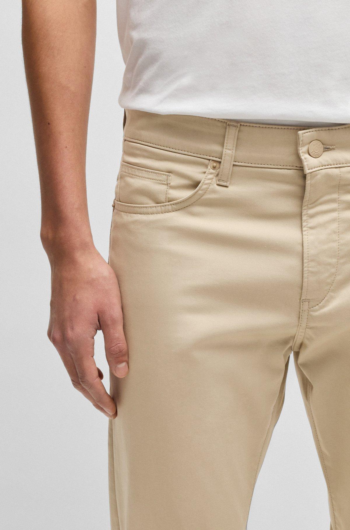 Delaware slim-fit trousers in stretch satin Product Image