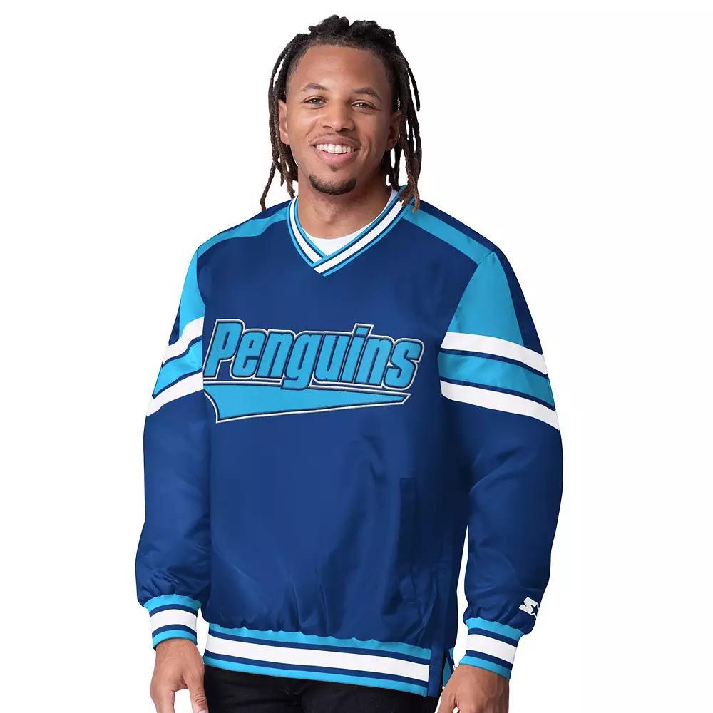 Men's Starter Blue Pittsburgh Penguins Reliver I V-Neck Pullover Jacket,  Product Image