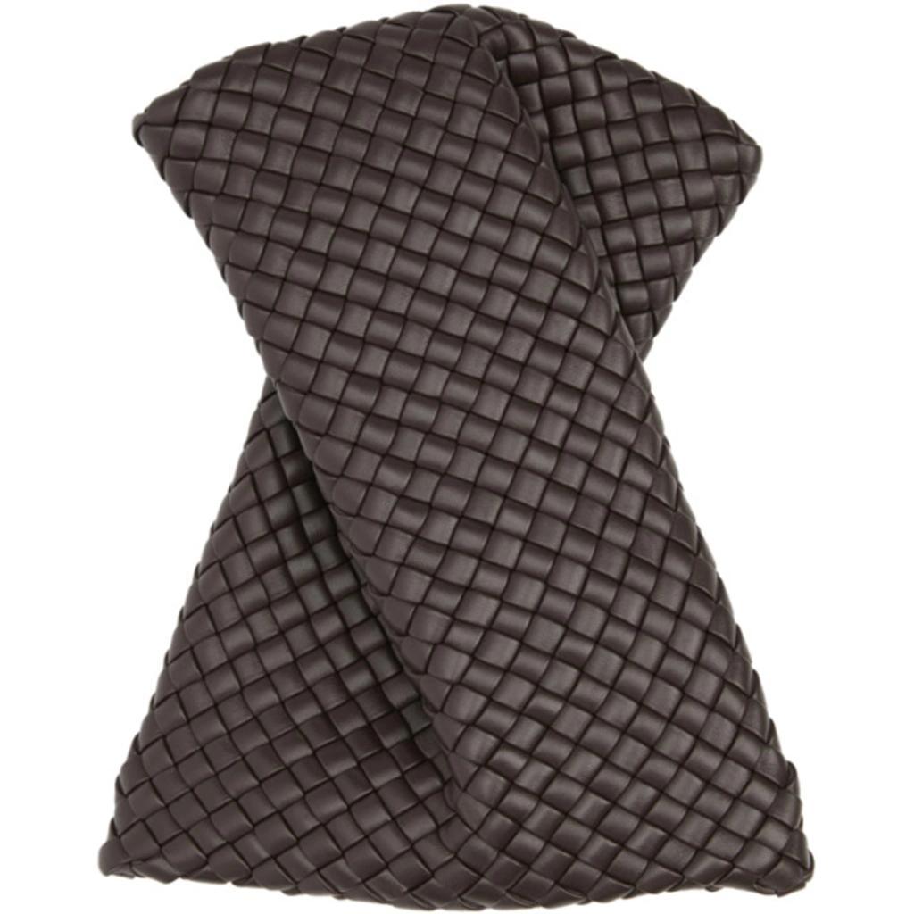 BOTTEGA VENETA Brown Intrecciato Bow Tie Clutch In 2132 Fonden Product Image